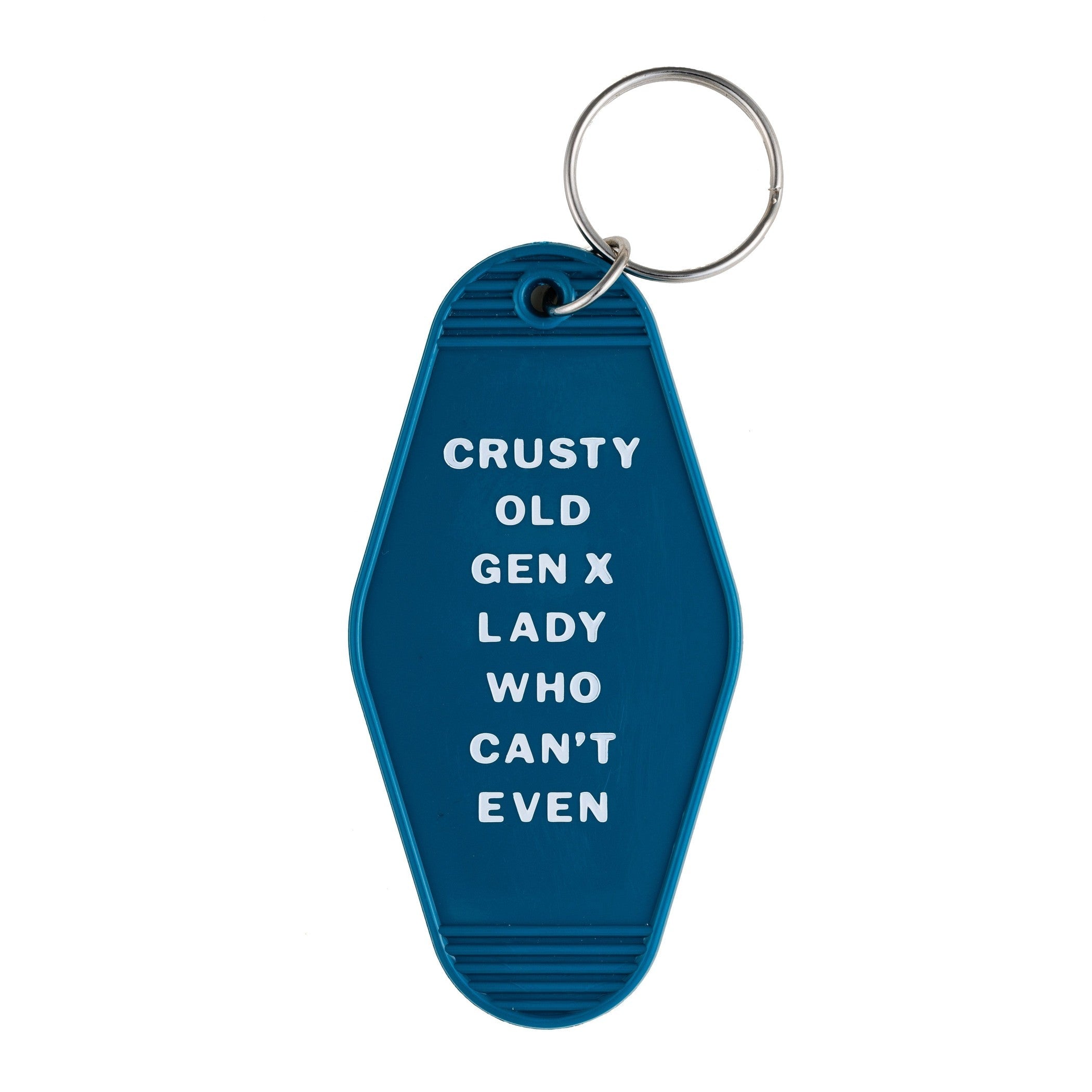 Crusty Old Gen X Lady Who Can't Even Keychain and Tote Bag Bundle