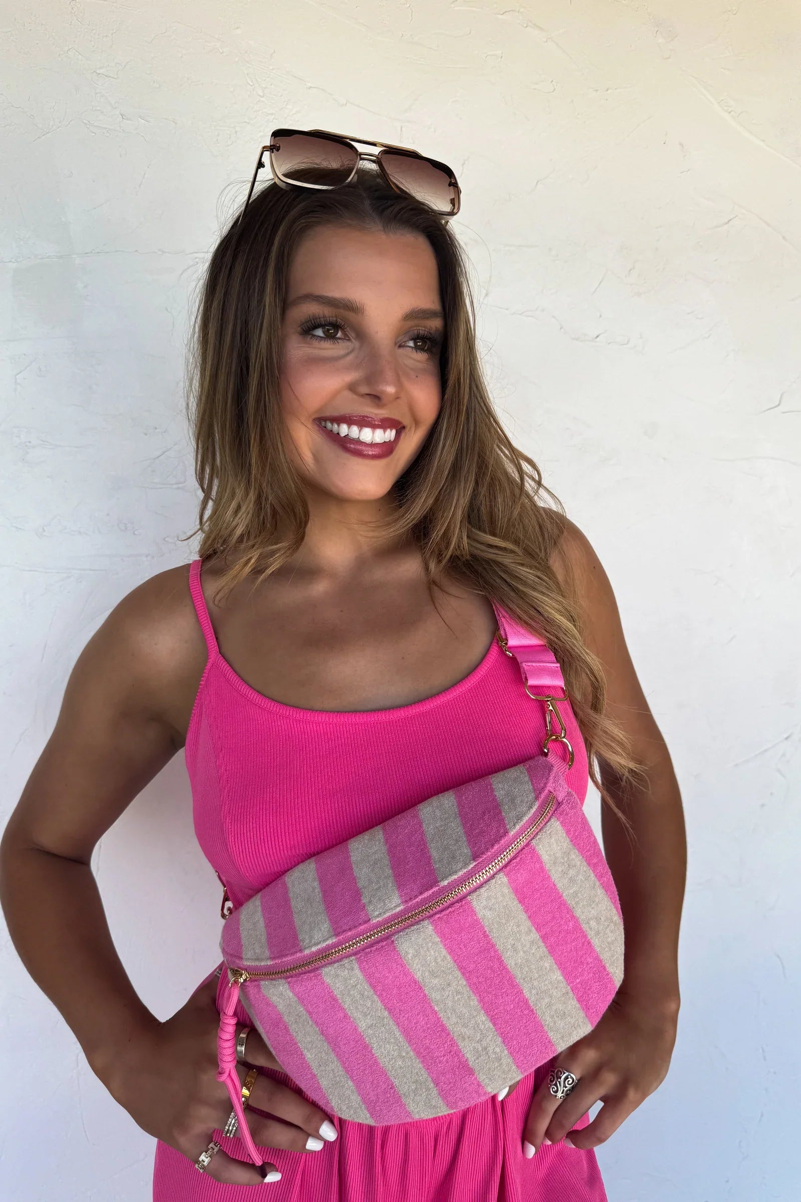 PRE-ORDER: Stripe Terry Bum Bag