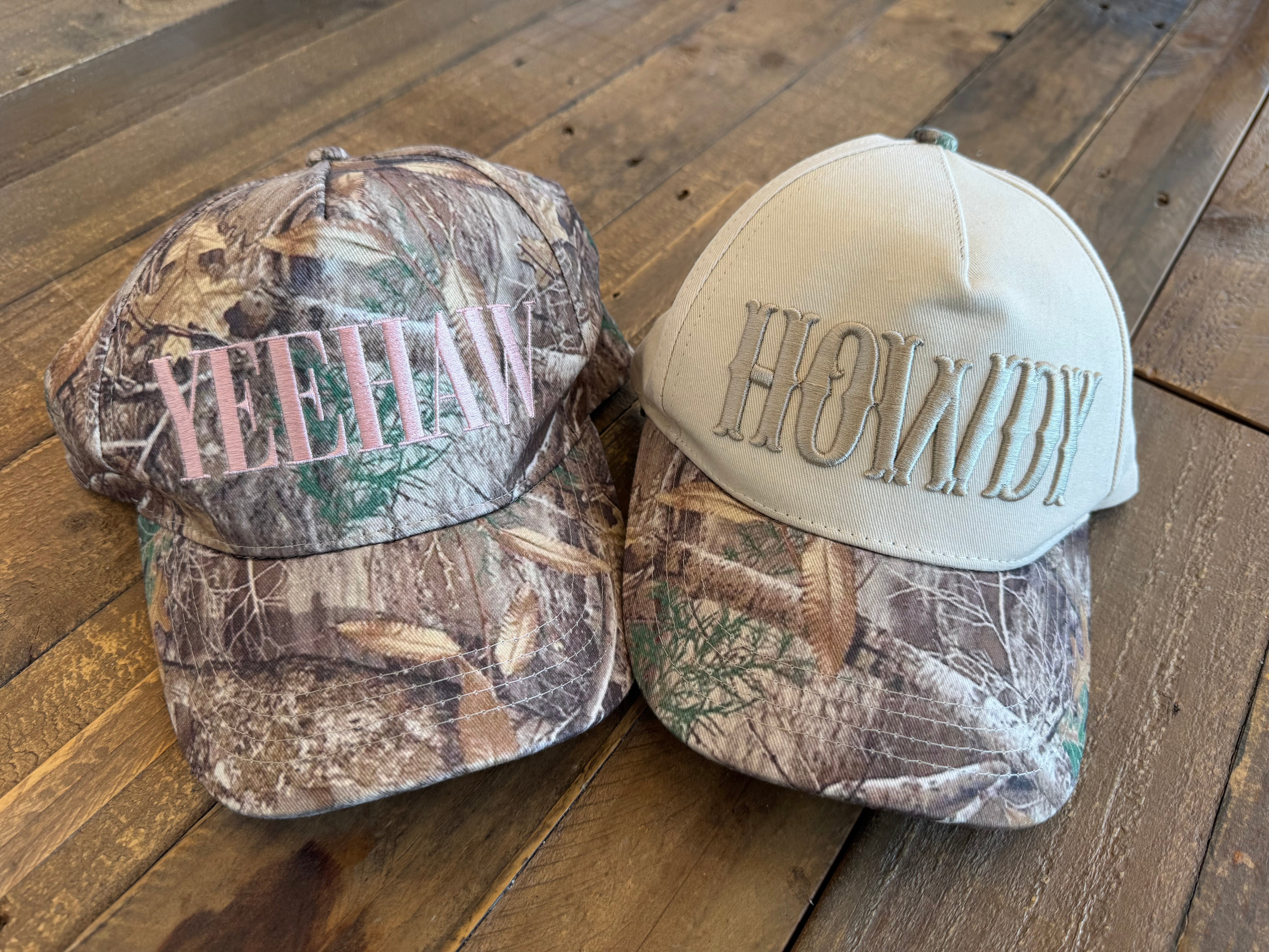 PRE-ORDER: YEEHAW & HOWDY CAMO HAT