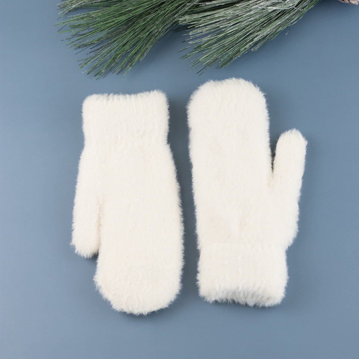 Plush Fur Lined Mittens
