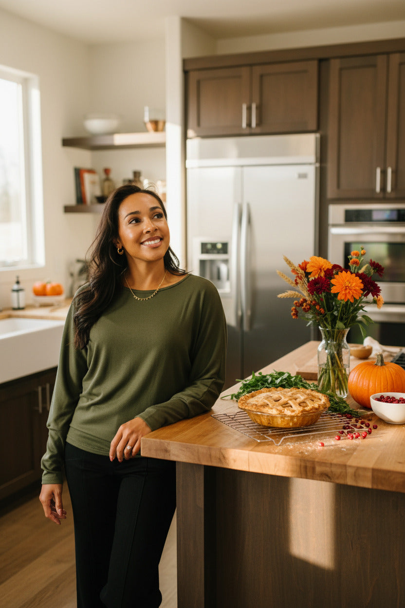 Dinner Plans Dolman Long Sleeve