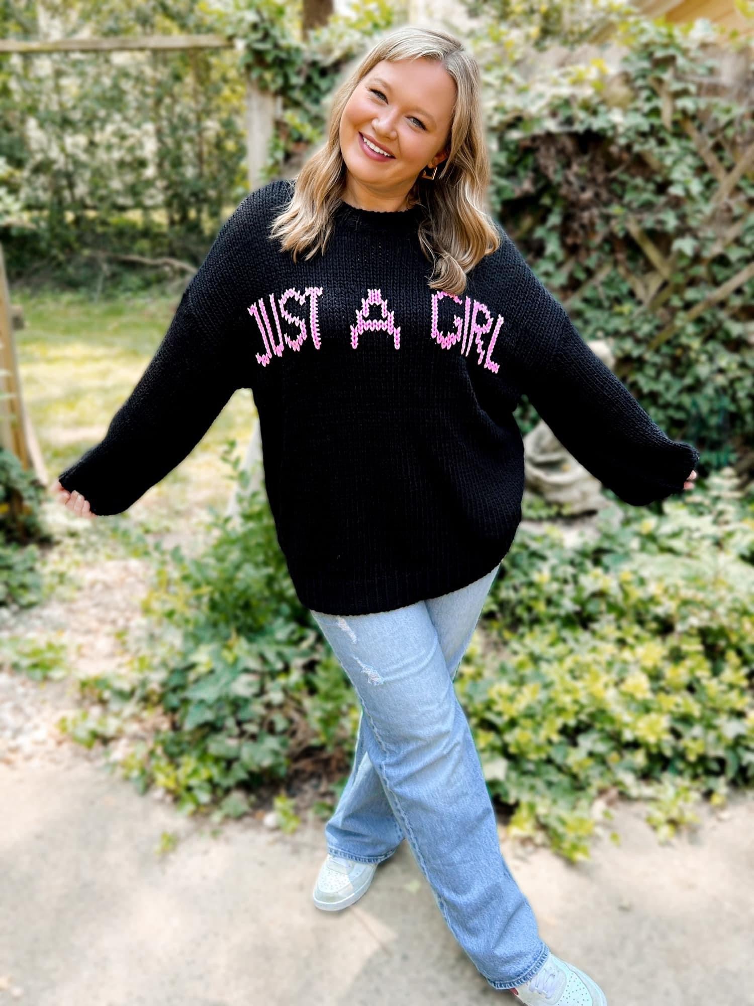 PRE-ORDER: The Josie Just A Girl Knitted Oversized Sweater