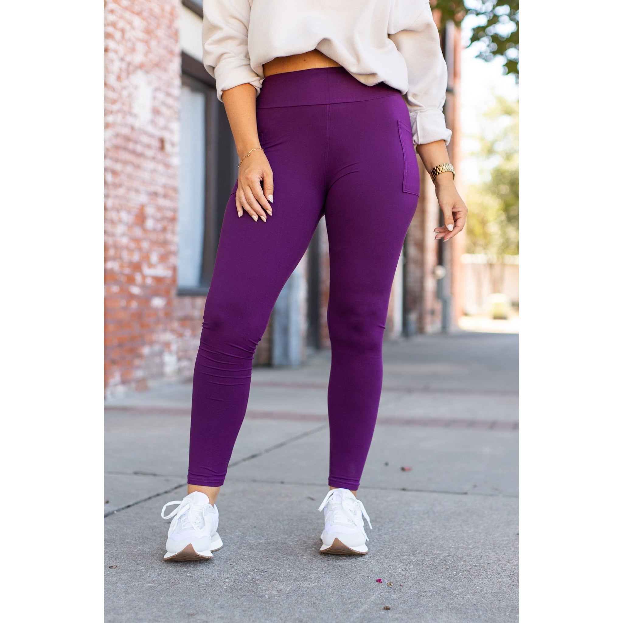 The Kinsley Purple Full Length Leggings