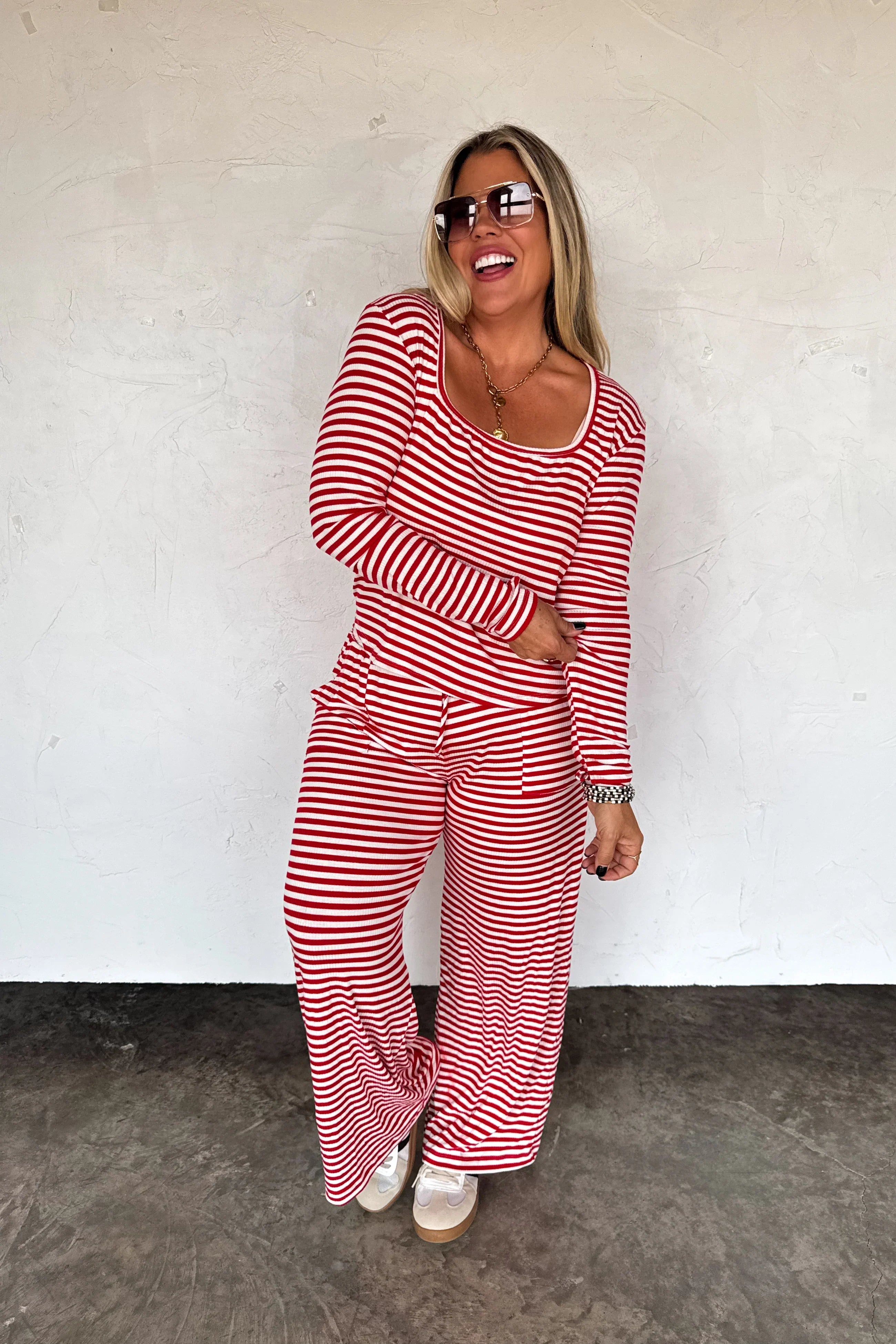 PRE-ORDER: Haddie Stripe Lounge Set **Limited Qtys**