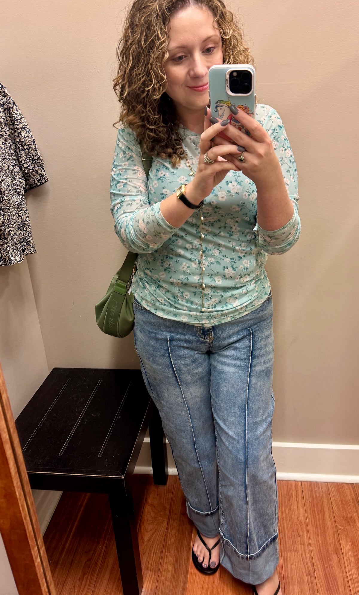 PRE-ORDER: Center Seam Cuffed Hem Straight High Waist Jeans