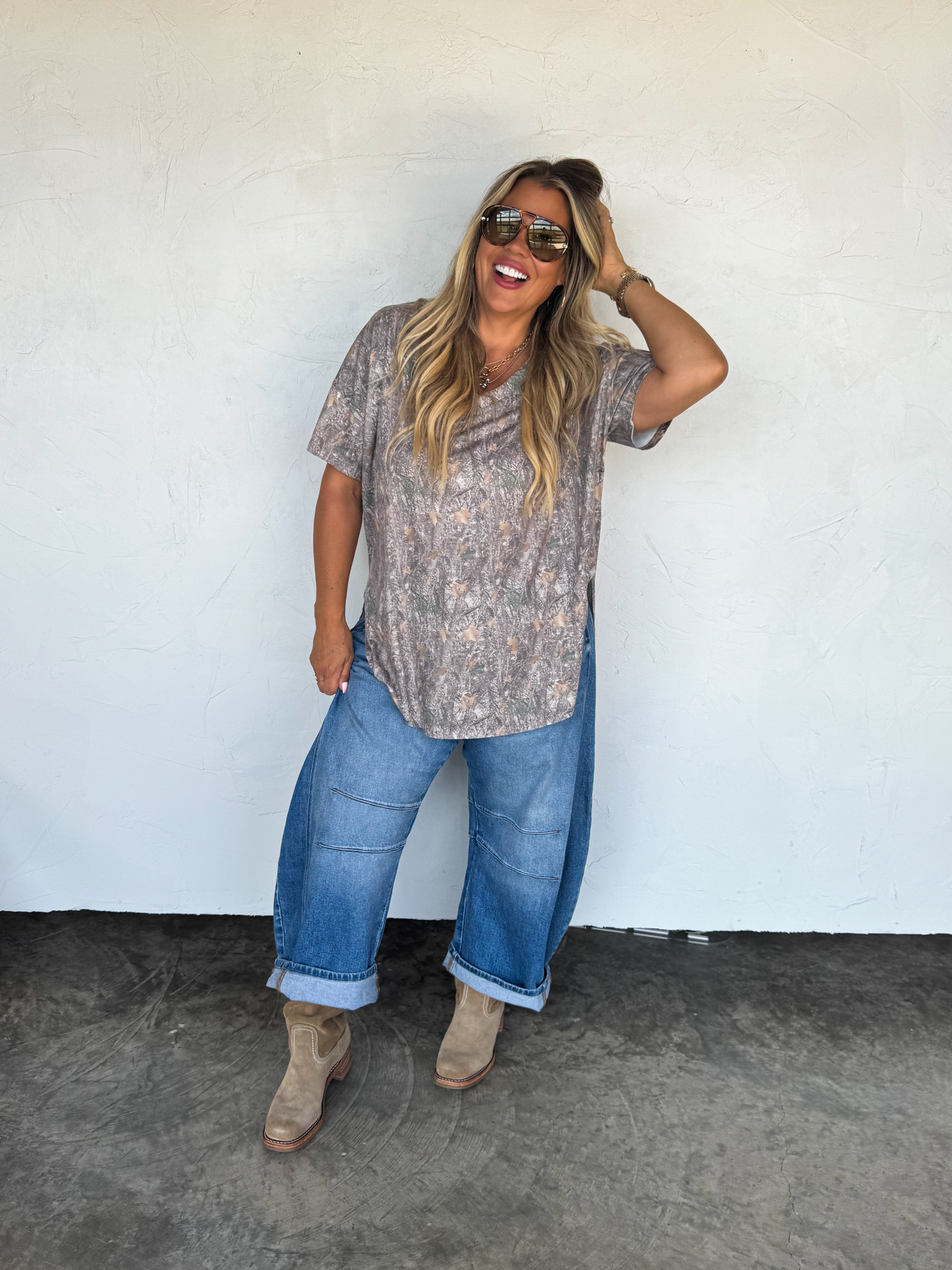 PRE-ORDER: JOEY VNECK WASHED COTTON BOYFRIEND TEE