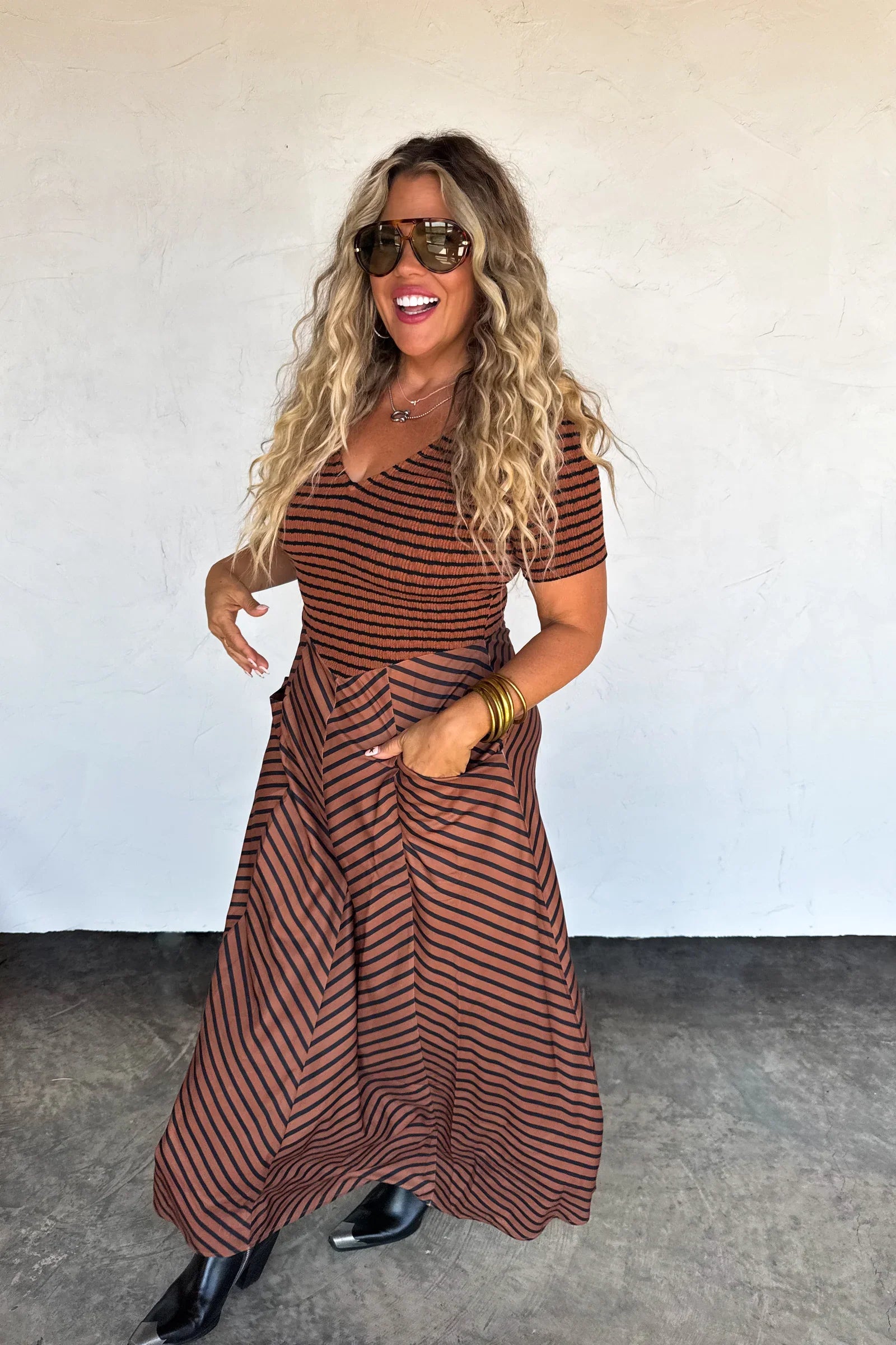 PRE-ORDER: Calista Stripe Dress
