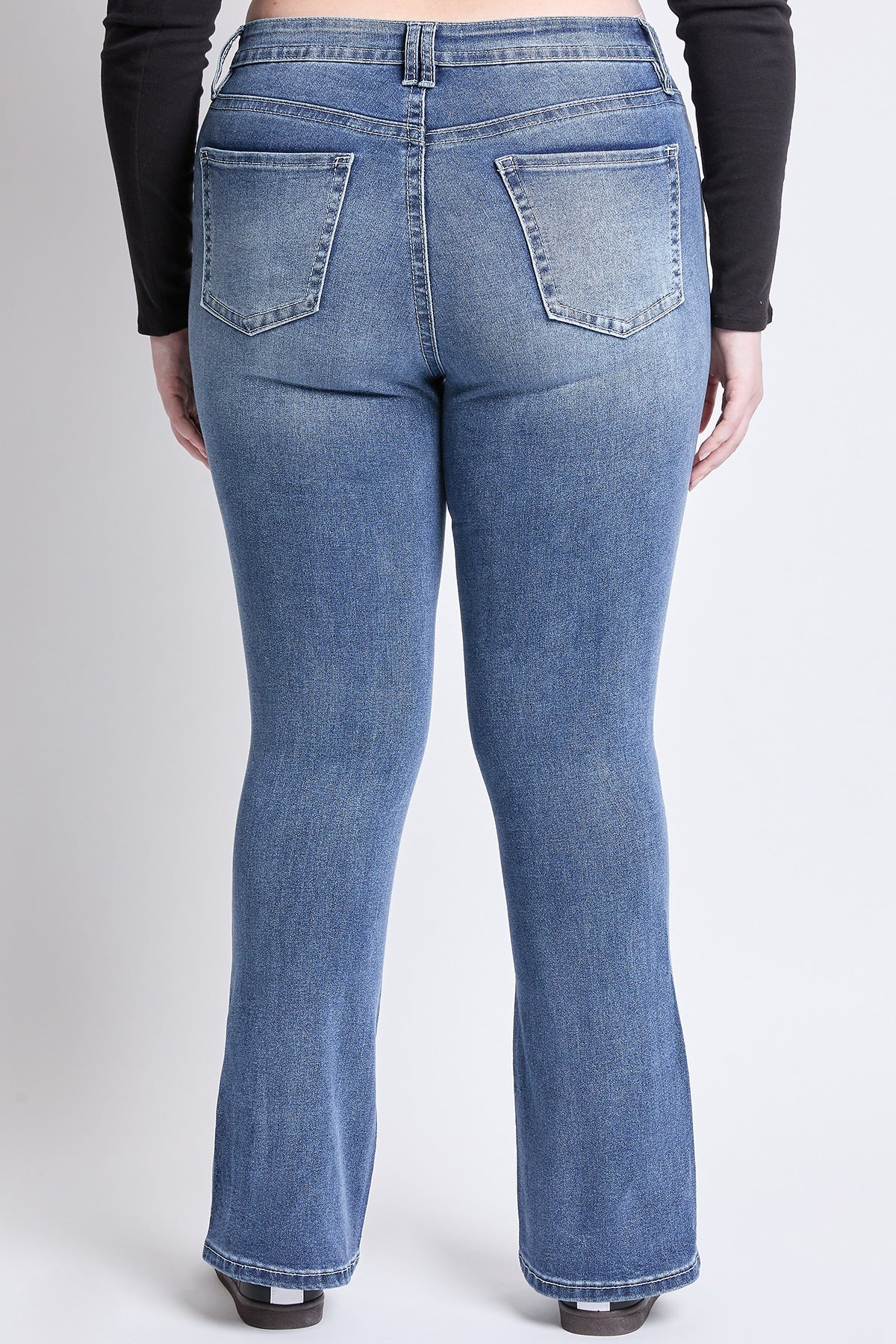 Plus Mid Rise Premium Stitch Bootcut Jeans