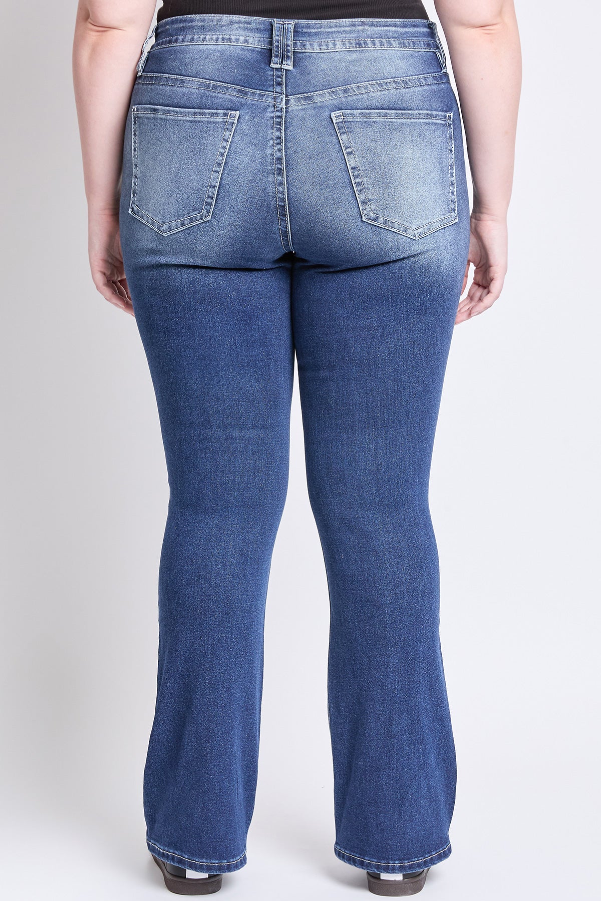 Plus Mid Rise Premium Stitch Bootcut Jeans