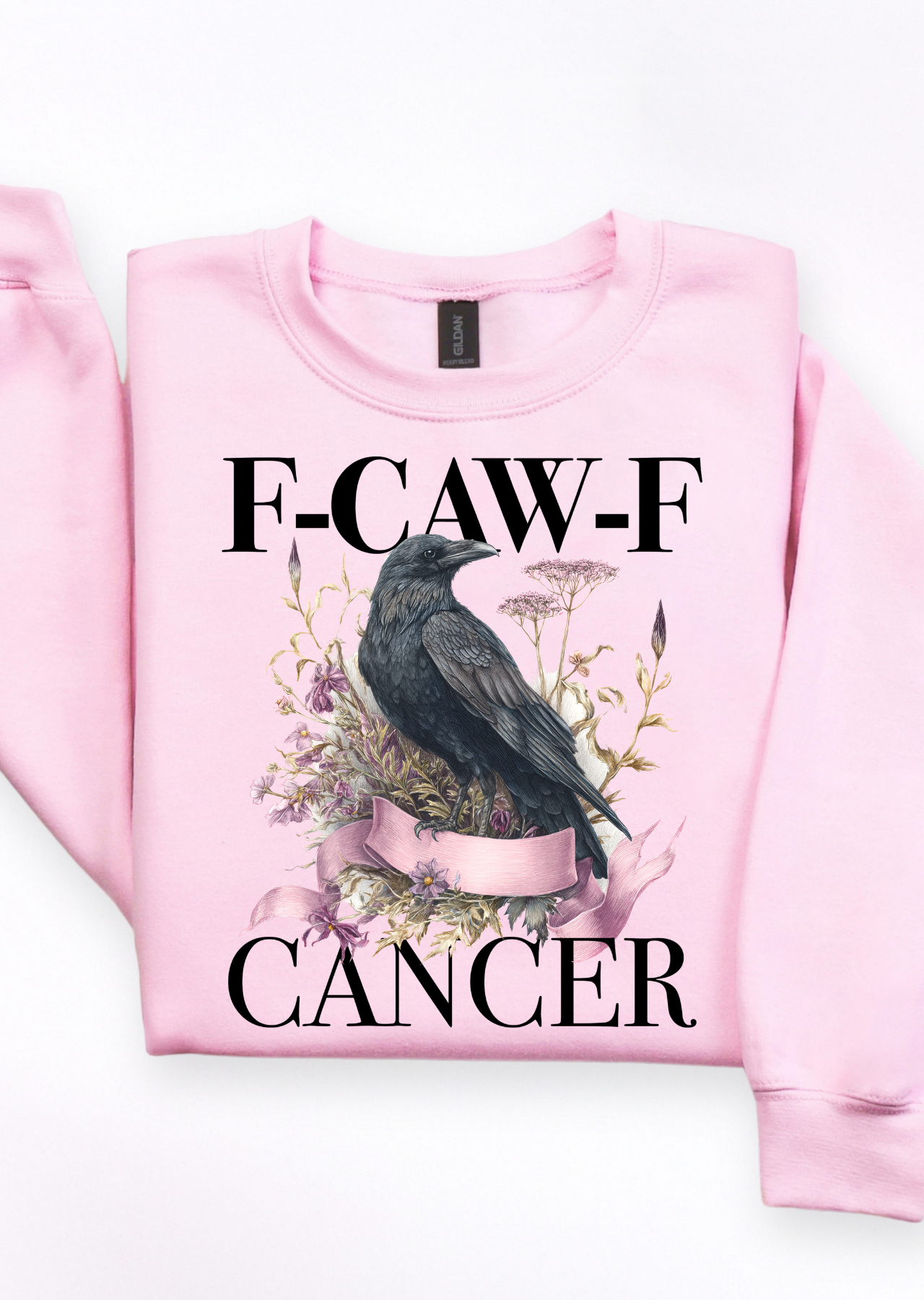 F-CAW-F Pink Cancer Ribbon Sweatshirt