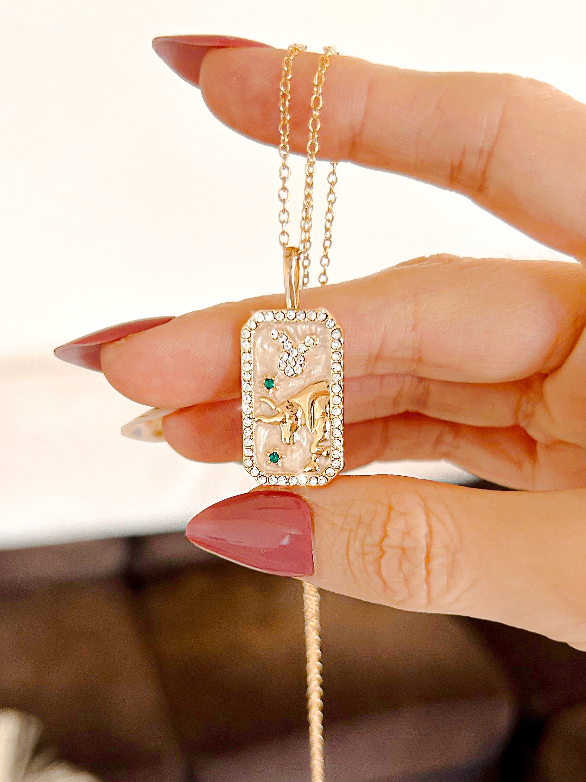 PRE-ORDER Dainty Zodiac Pendant Cubic Zirconia Necklace