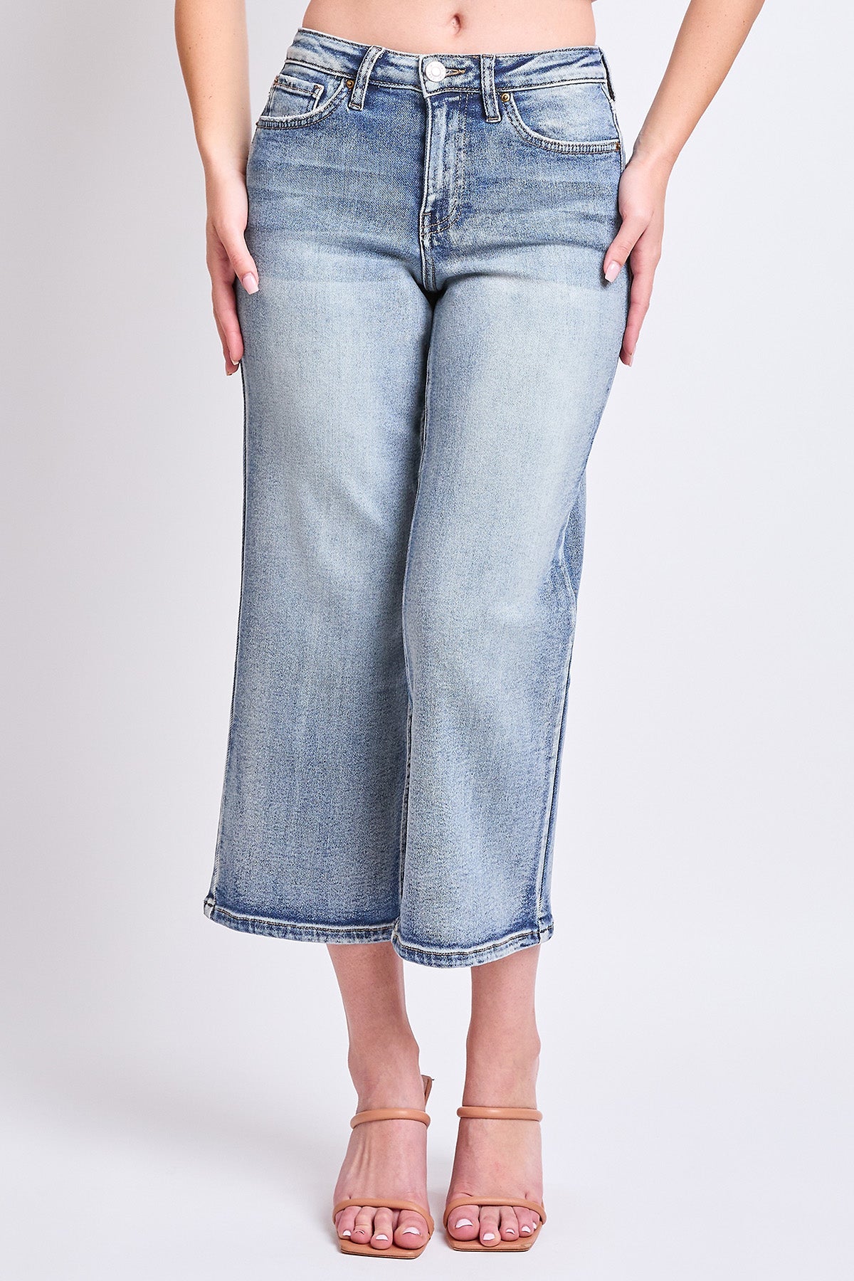 Luxe High Rise Cropped Wide Leg