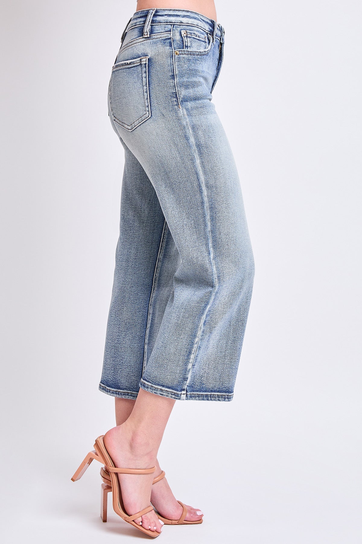 Luxe High Rise Cropped Wide Leg