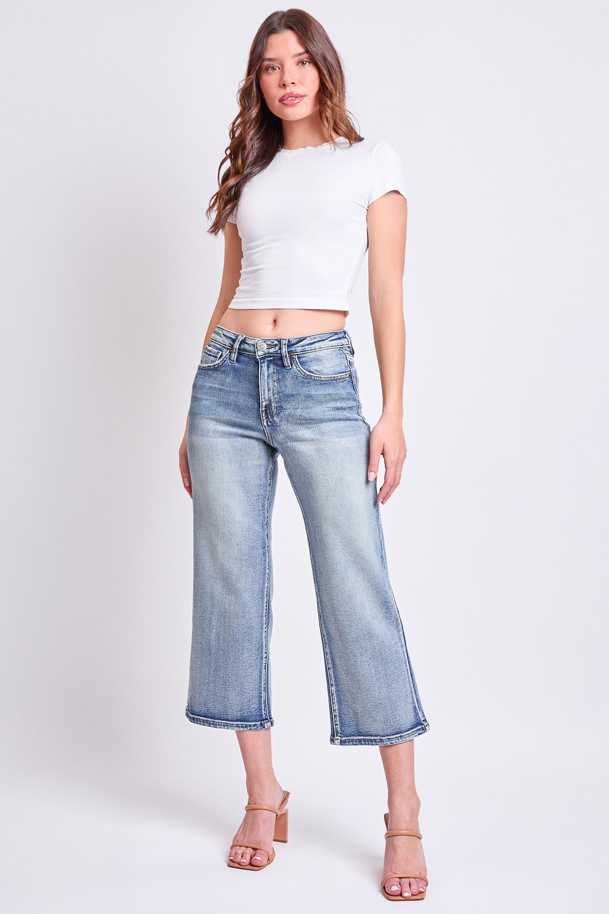 Luxe High Rise Cropped Wide Leg