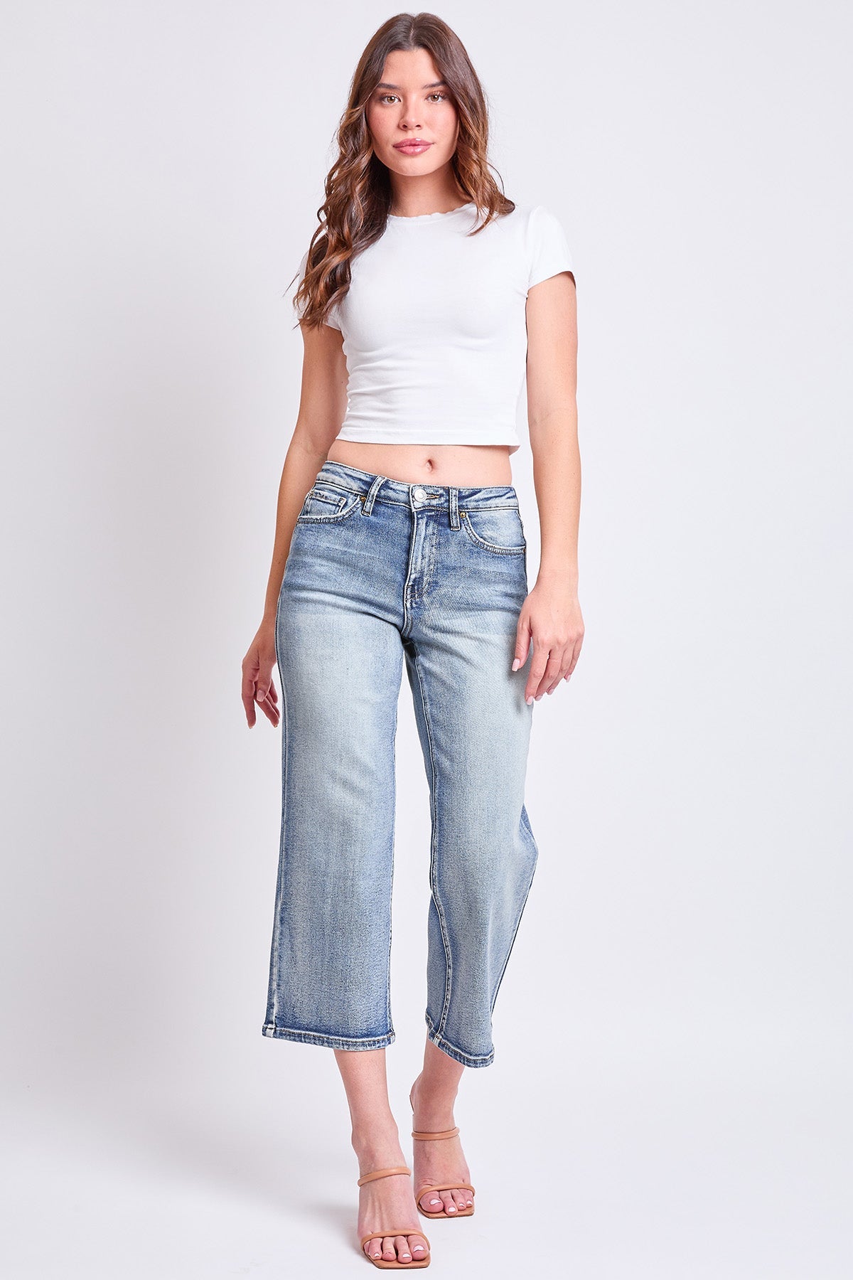 Luxe High Rise Cropped Wide Leg