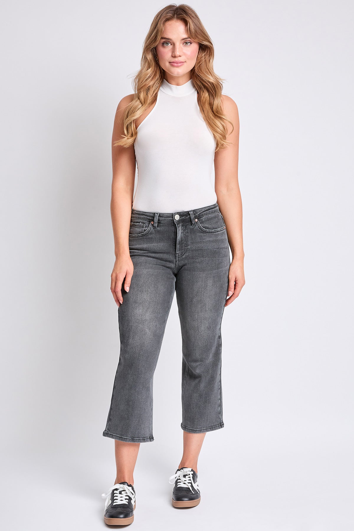 Luxe High Rise Cropped Wide Leg