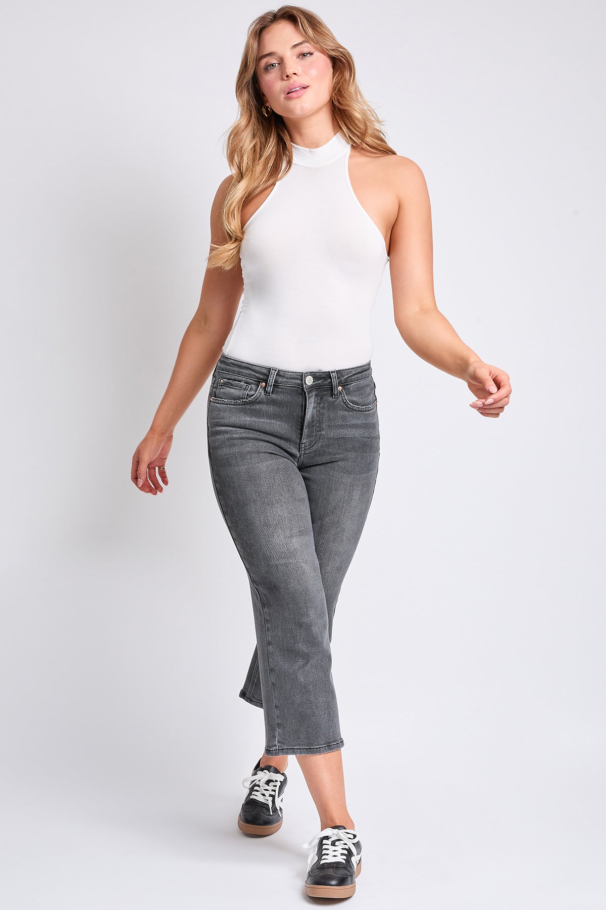 Luxe High Rise Cropped Wide Leg