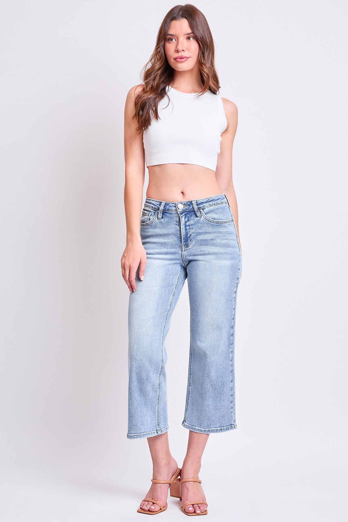 Luxe High Rise Cropped Wide Leg