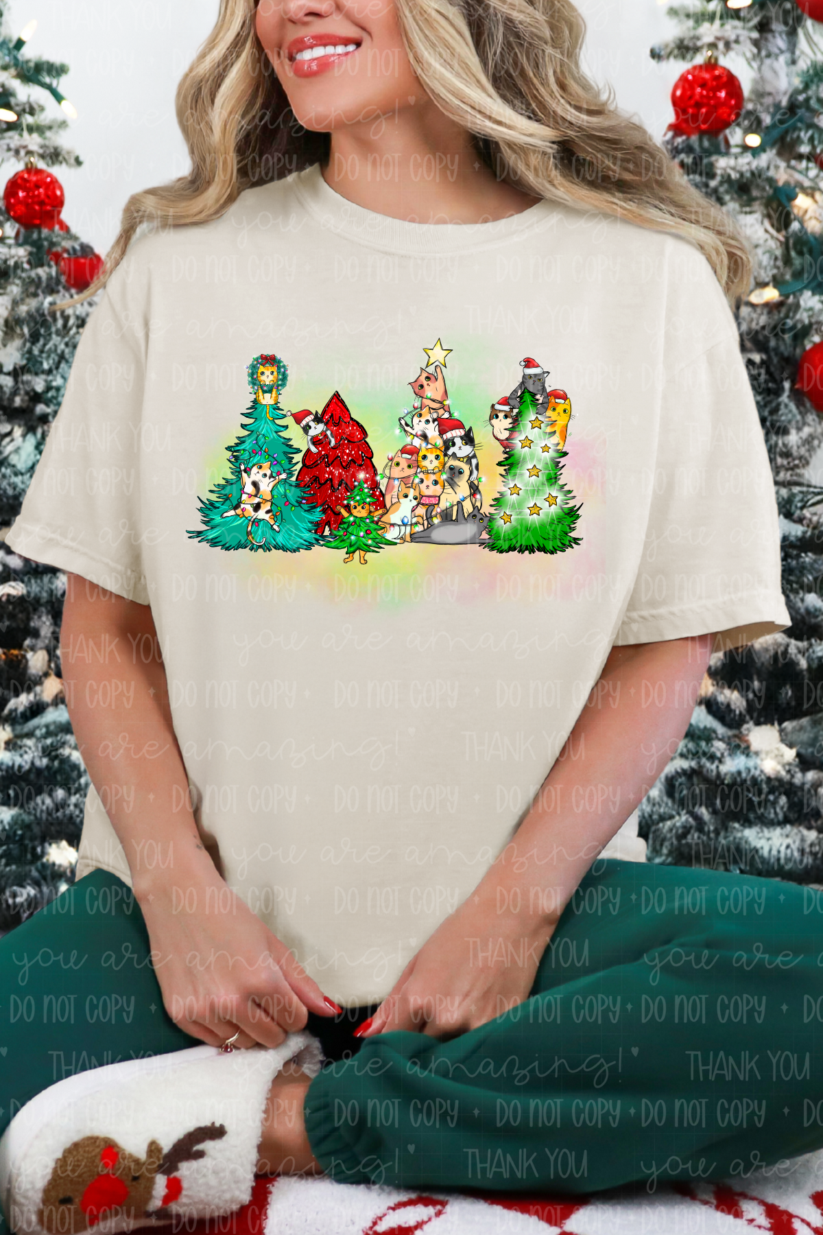 Festive Cat Squad Tee