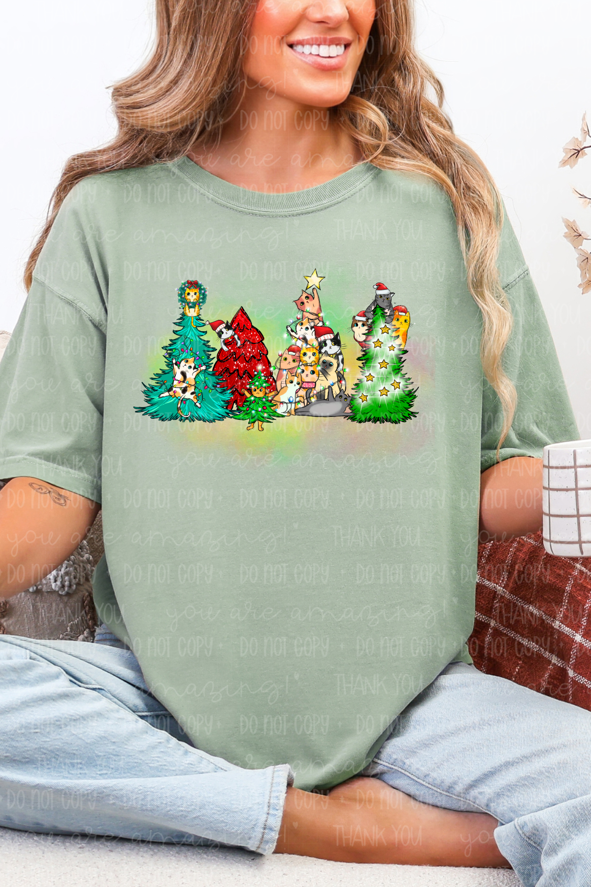 Festive Cat Squad Tee
