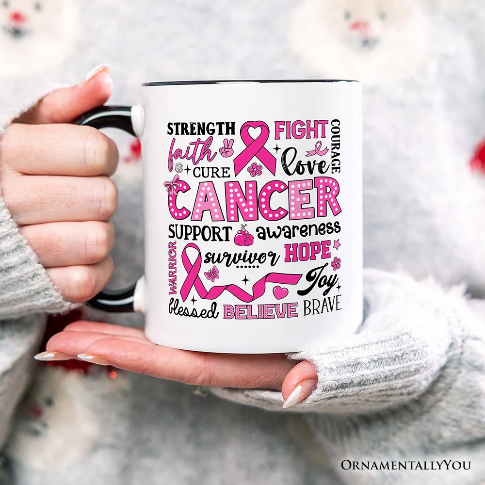 Breast Cancer Awareness Ribbon Personalized Mug