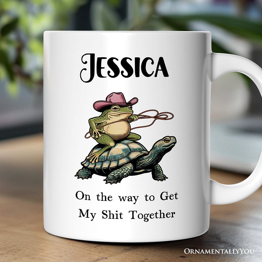 Cowboy Frog And Turtle Personalized Mug
