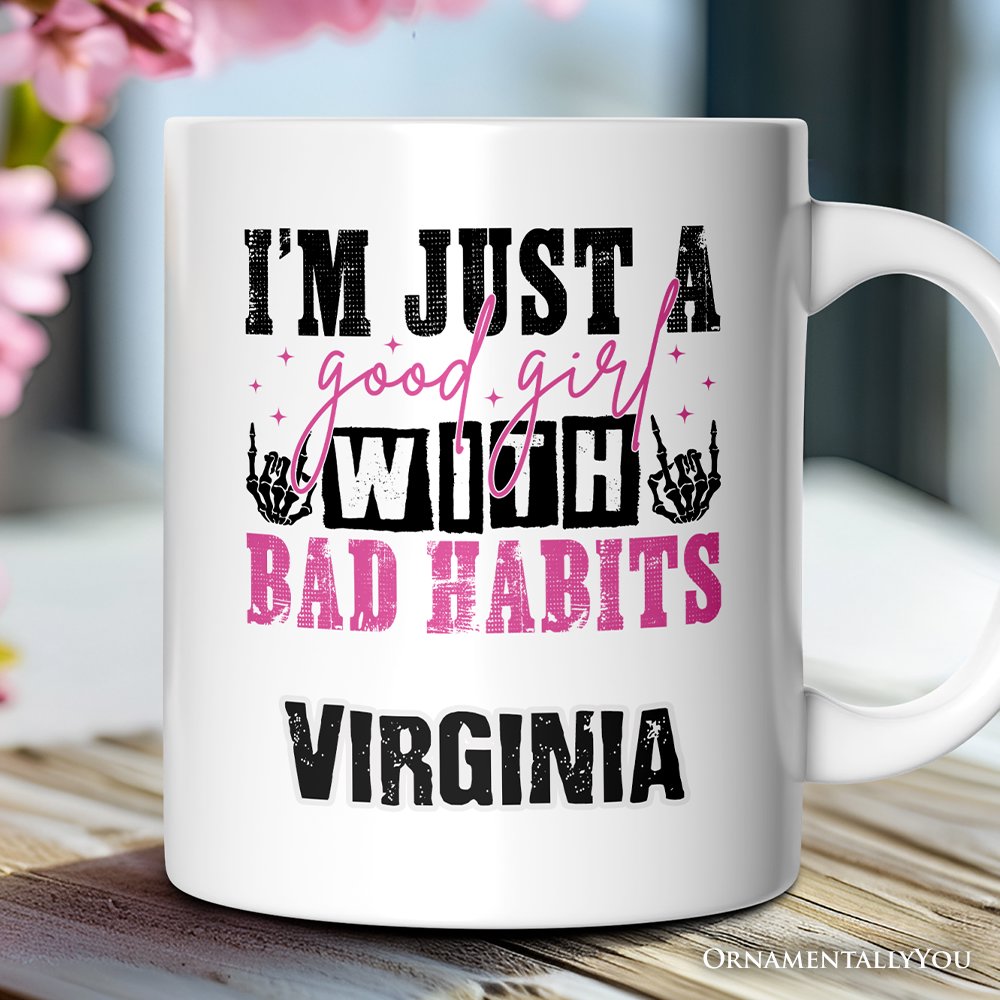 Good Girl with Bad Habits Personalized Mug