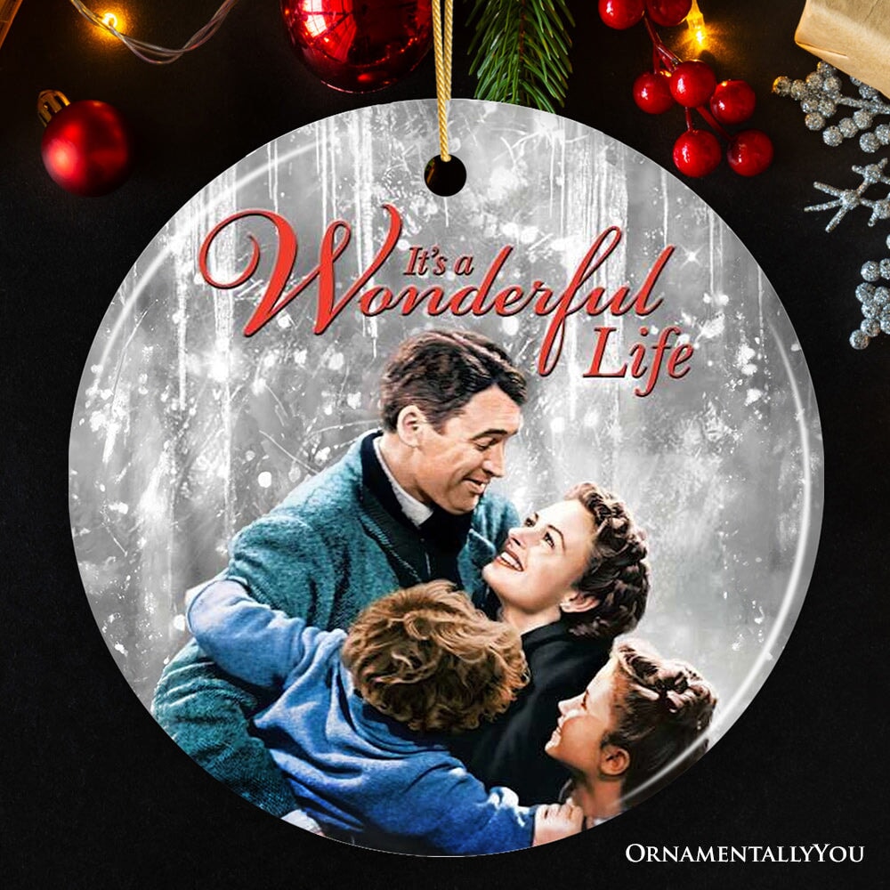 It's a Wonderful Life Ornament, Vintage Movie Christmas Decoration 1940s