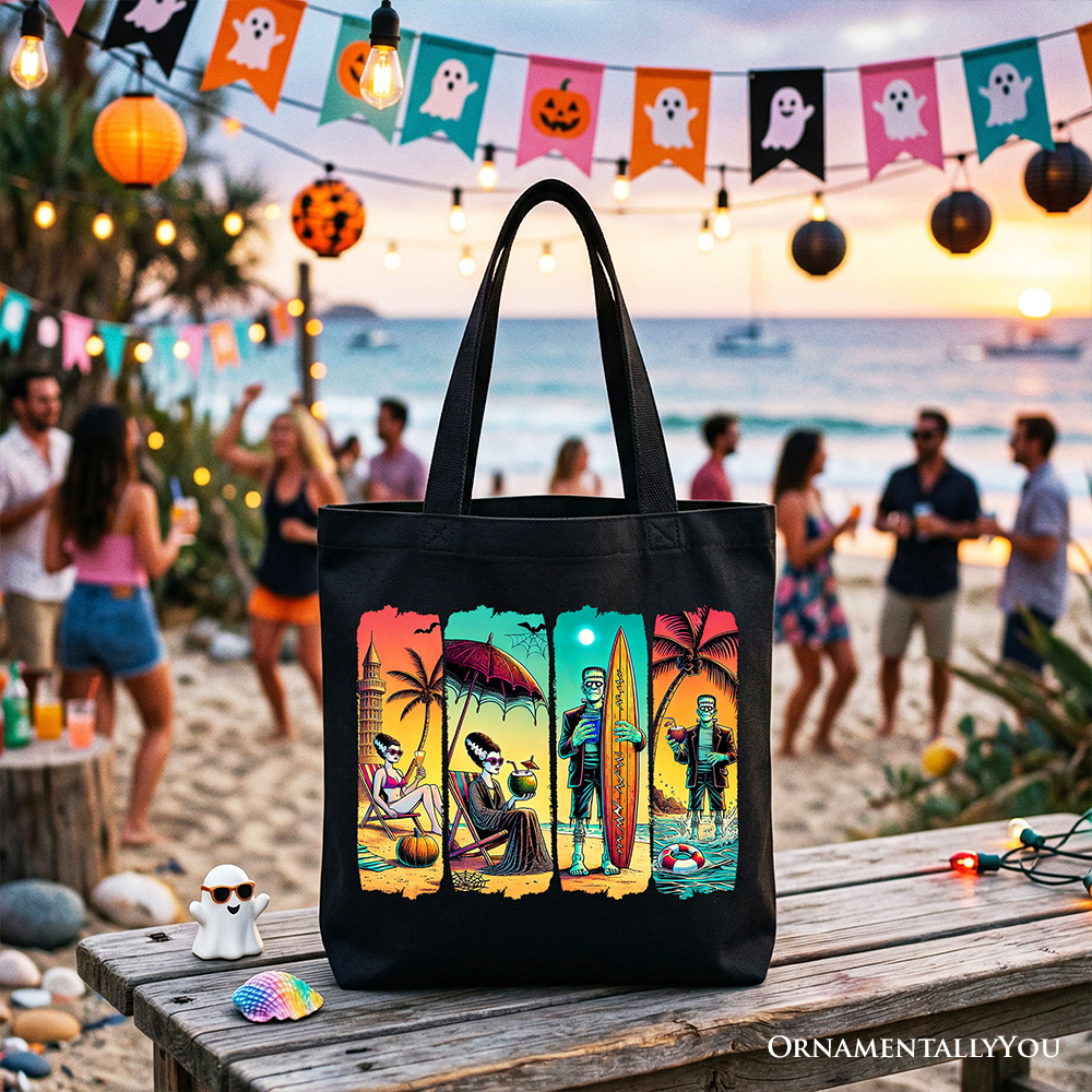 Frankenstein's Beach Vacation Tote Bag
