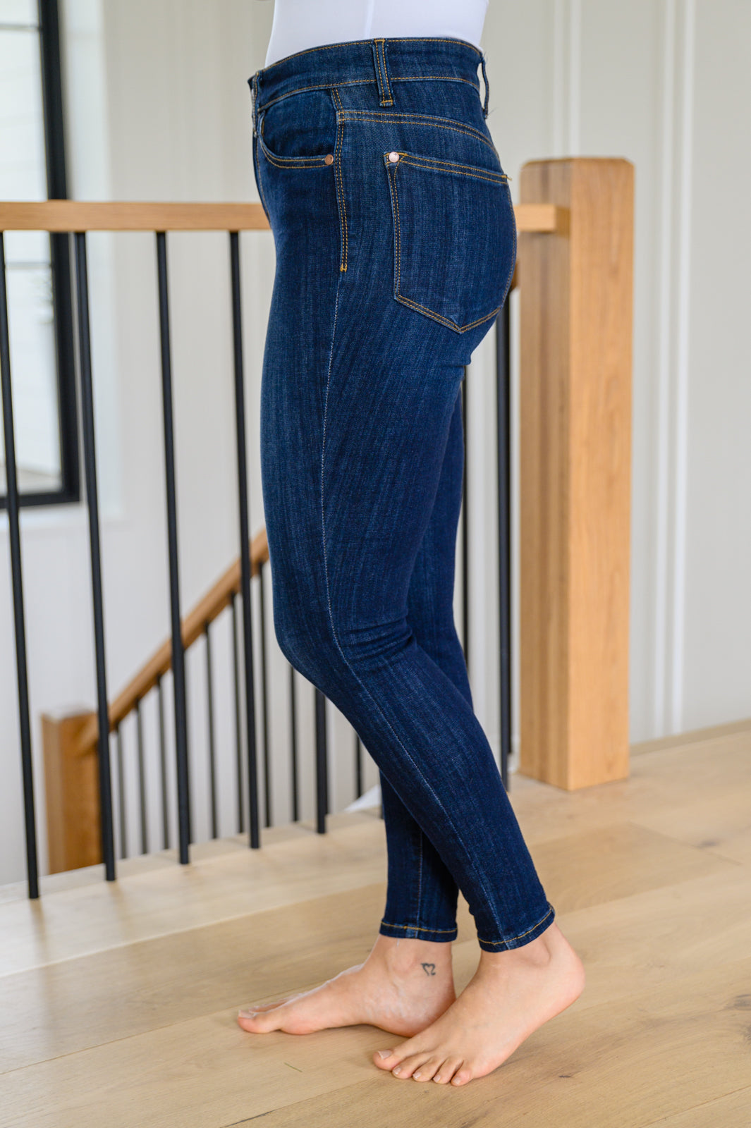 Georgia Back Yoke Skinny Jeans with Phone Pocket