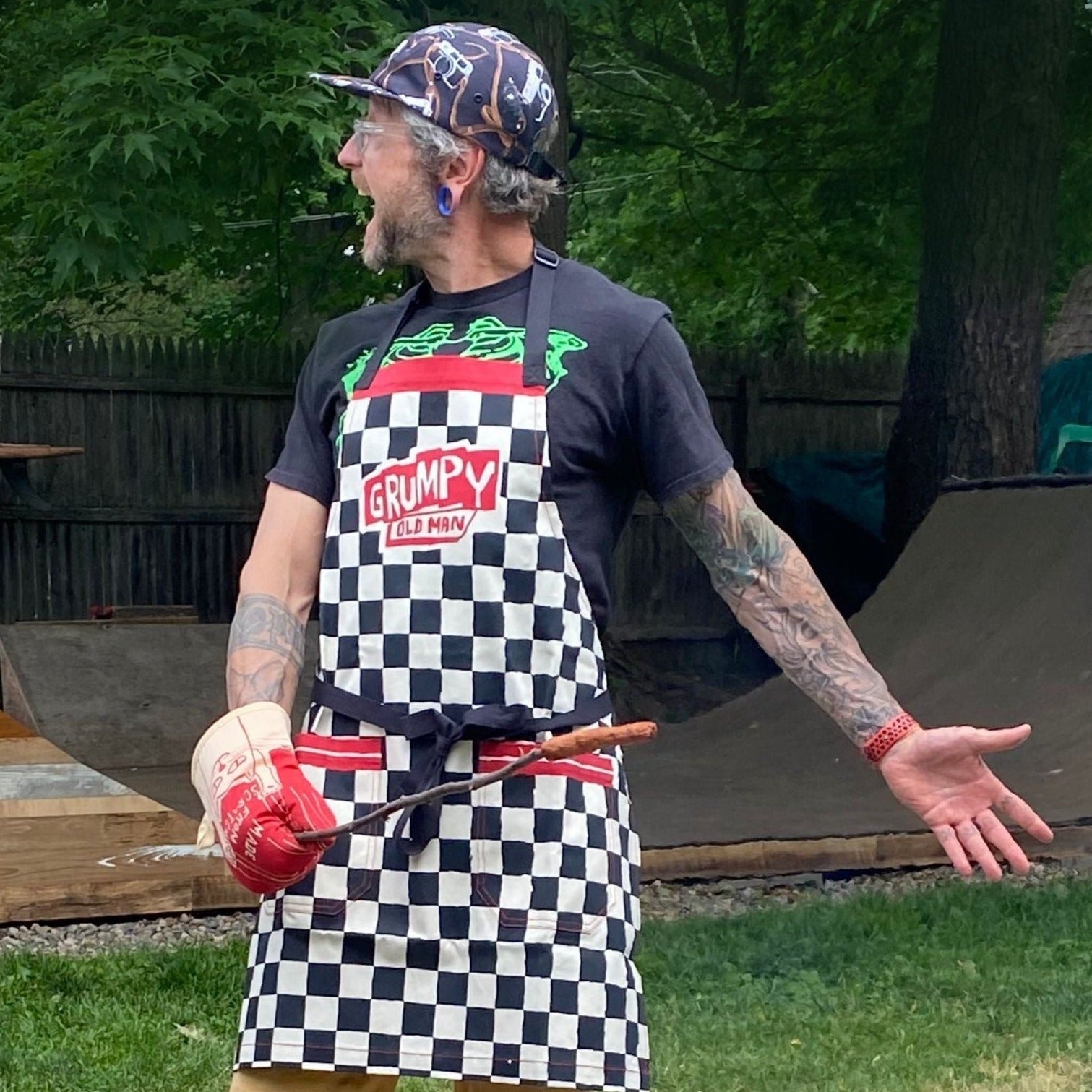 Grumpy Old Man Funny Cooking and BBQ Apron