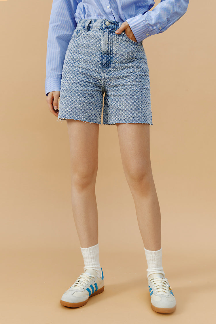Venice Tweed High Rise Shorts