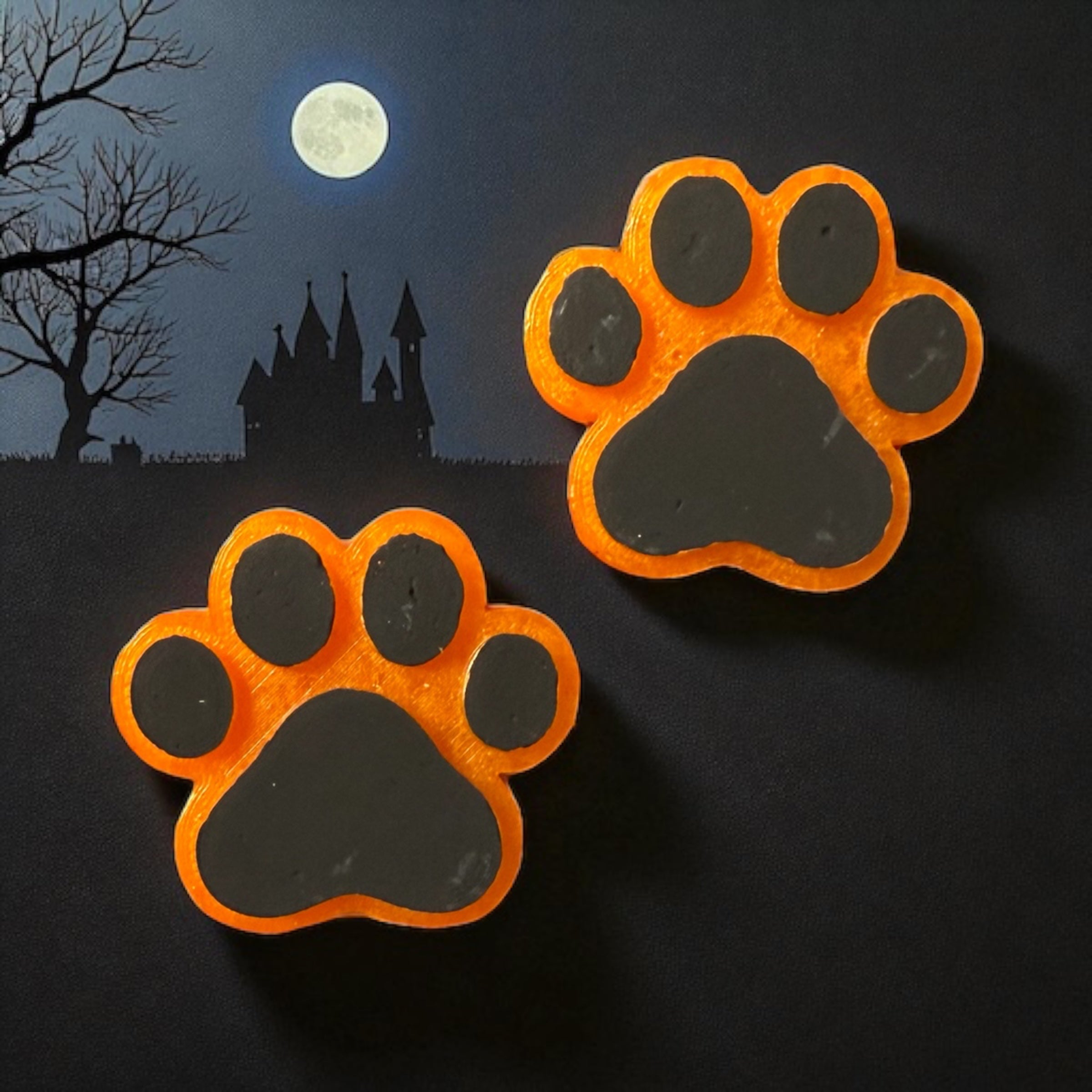 PRE-ORDER: Orange Paw Magnet Set