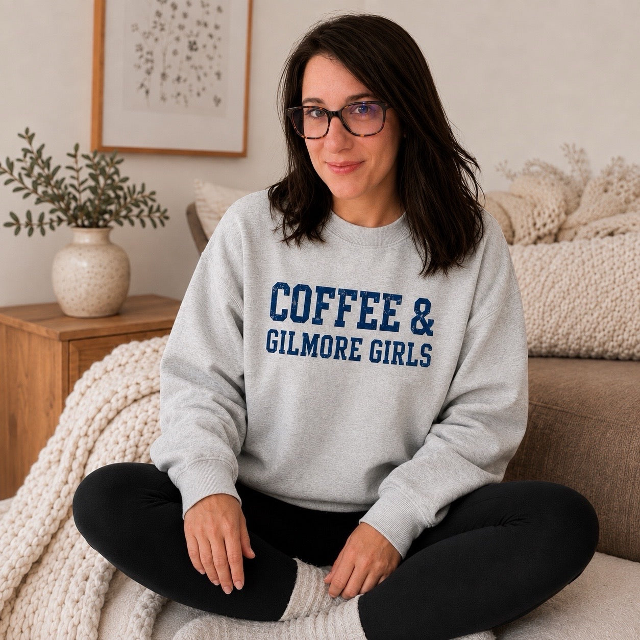 Coffee and Gilmore Girls Crewneck Sweatshirt