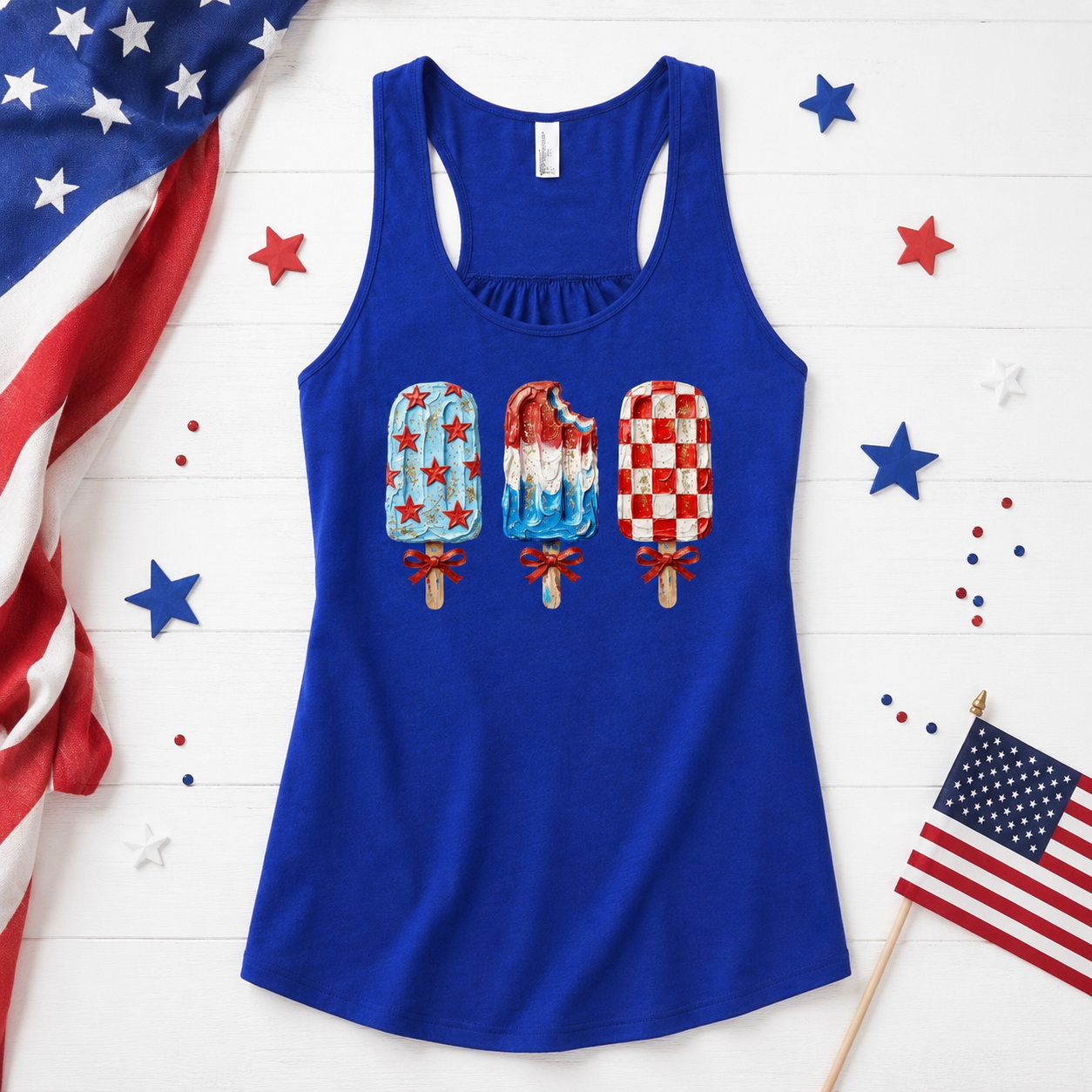Red, White and Blue popsicles Tank