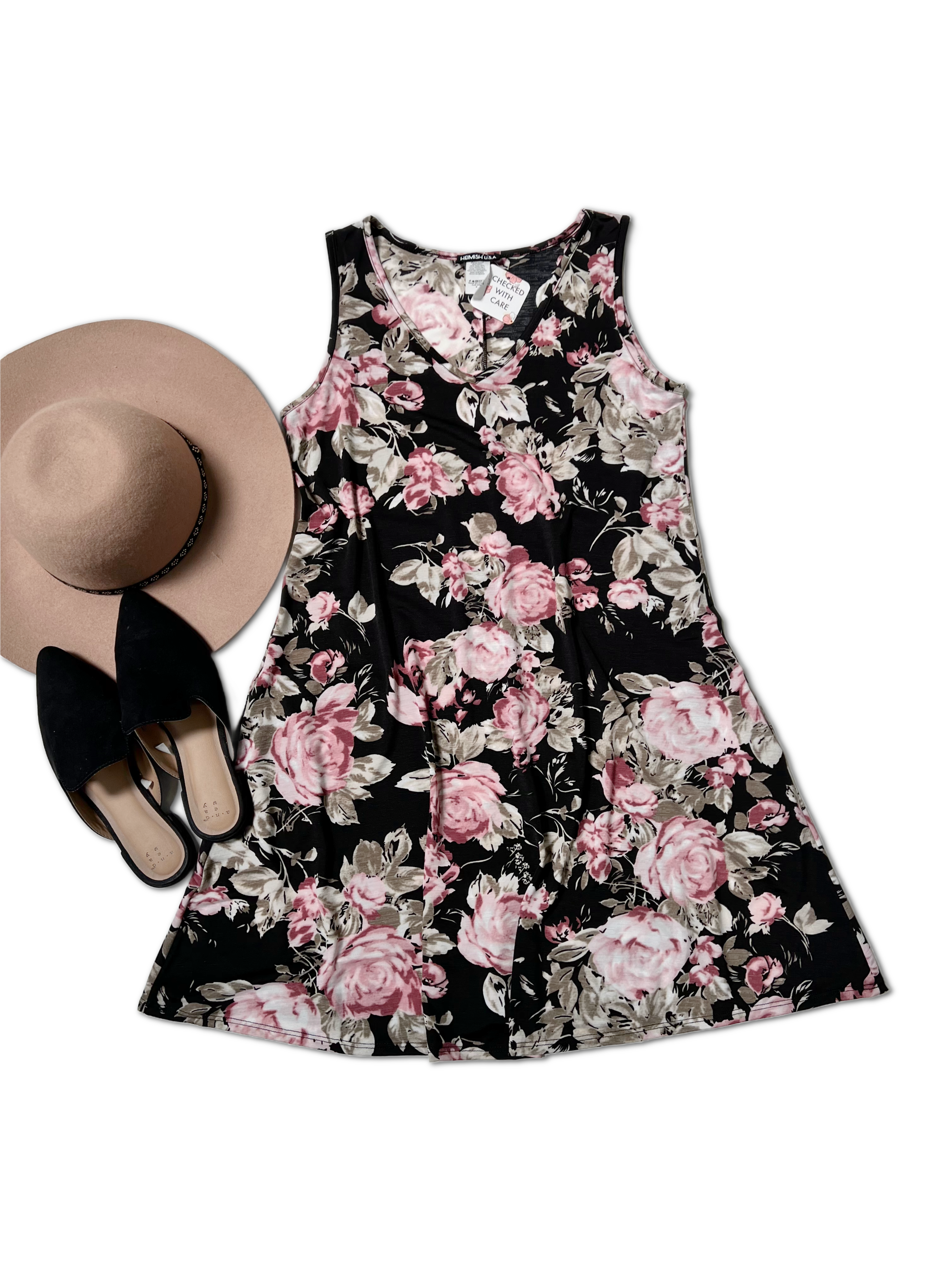 Vintage Rose Swing Dress