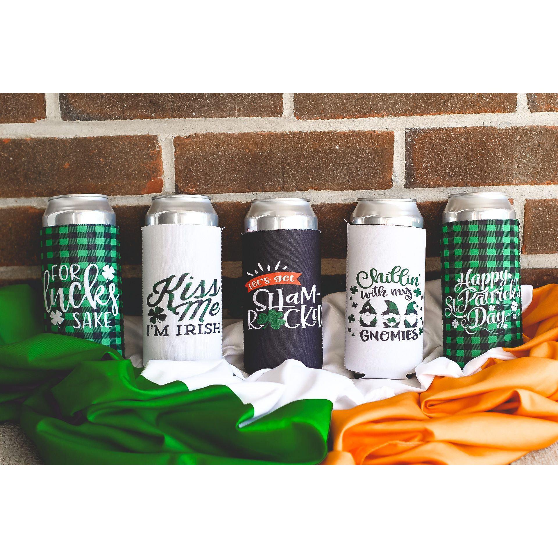 St. Patrick’s Day Neoprene Slim & Regular Can Holders