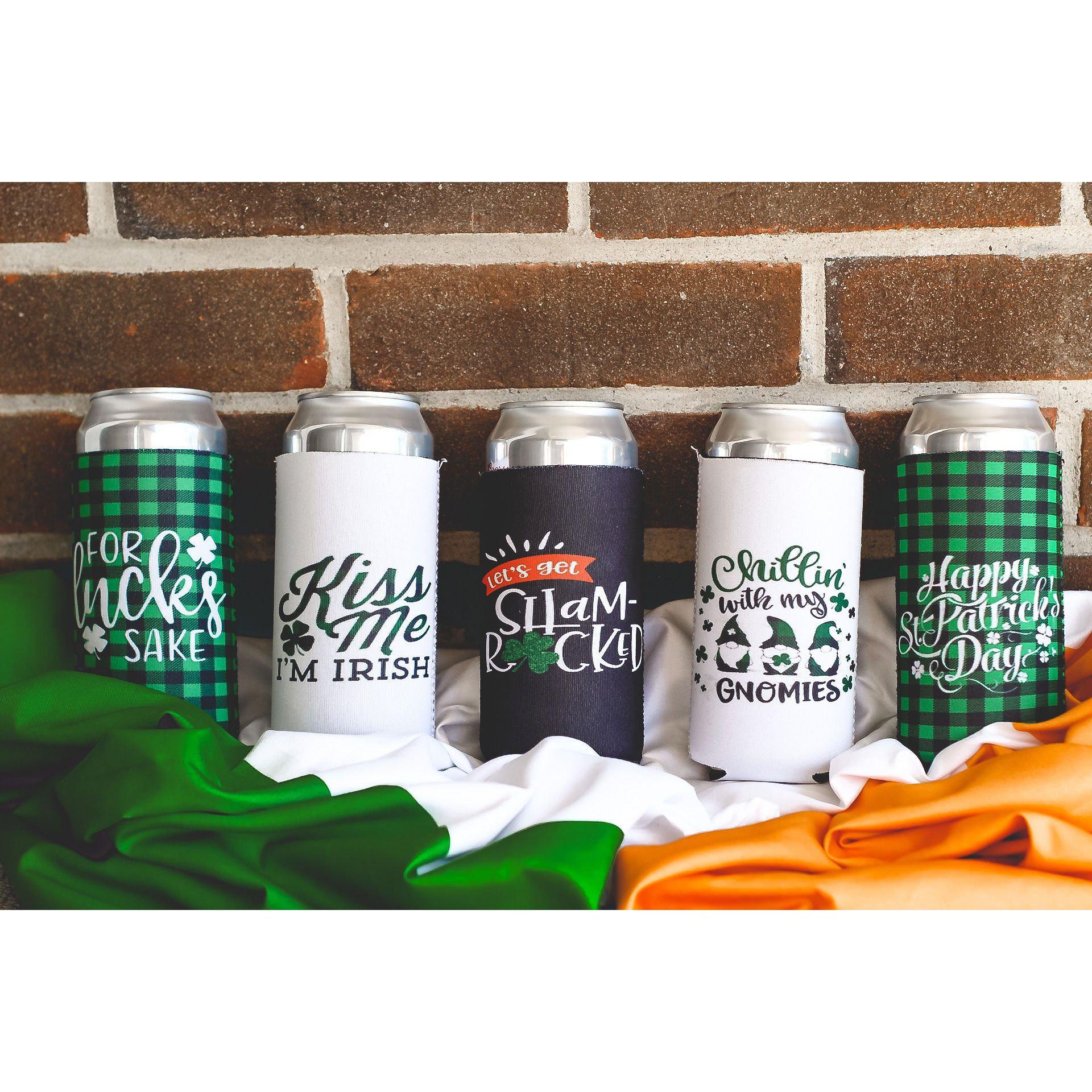 St. Patrick’s Day Neoprene Slim & Regular Can Holders