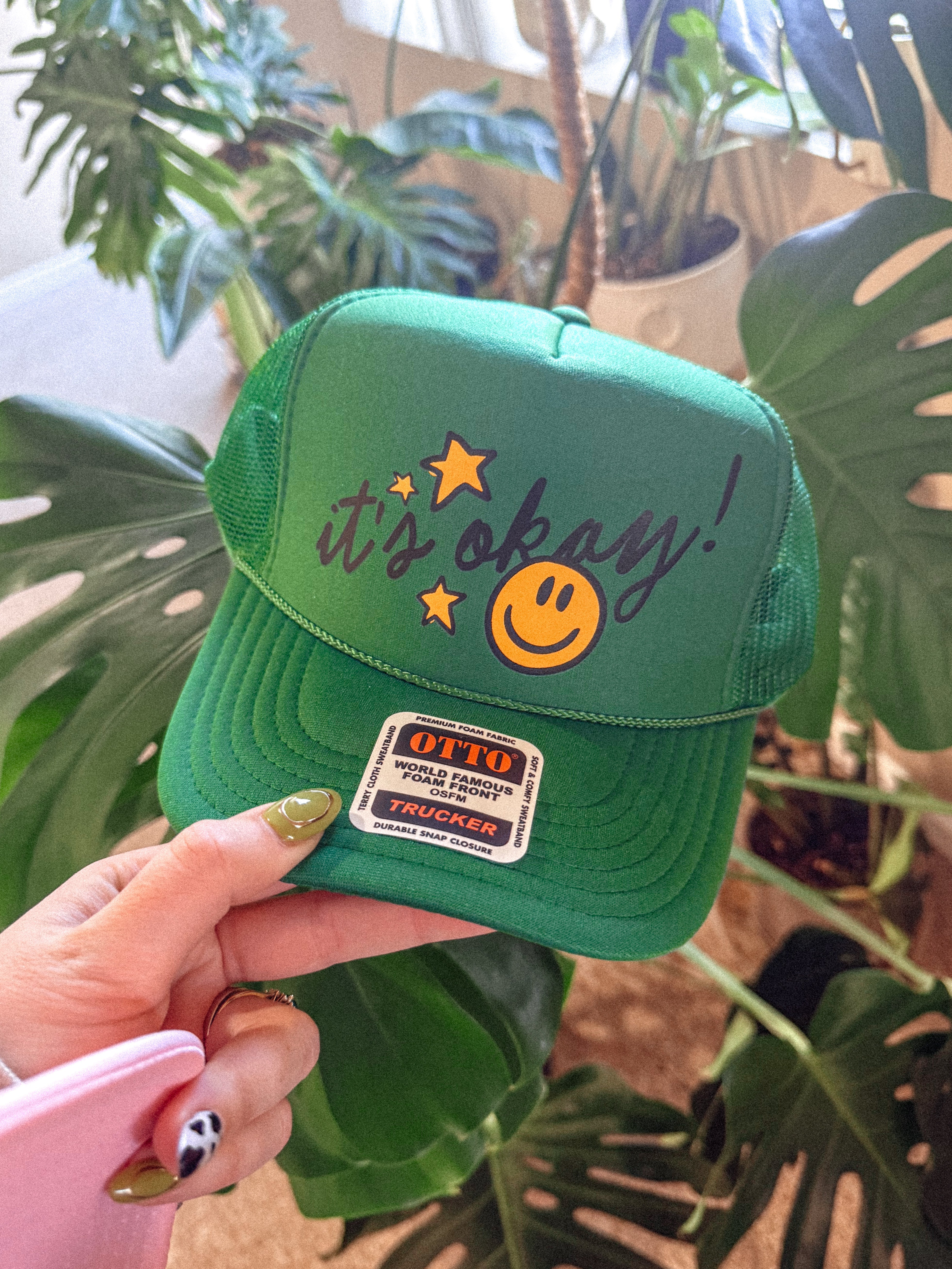 It's Okay! Smile & Star Trucker Hat