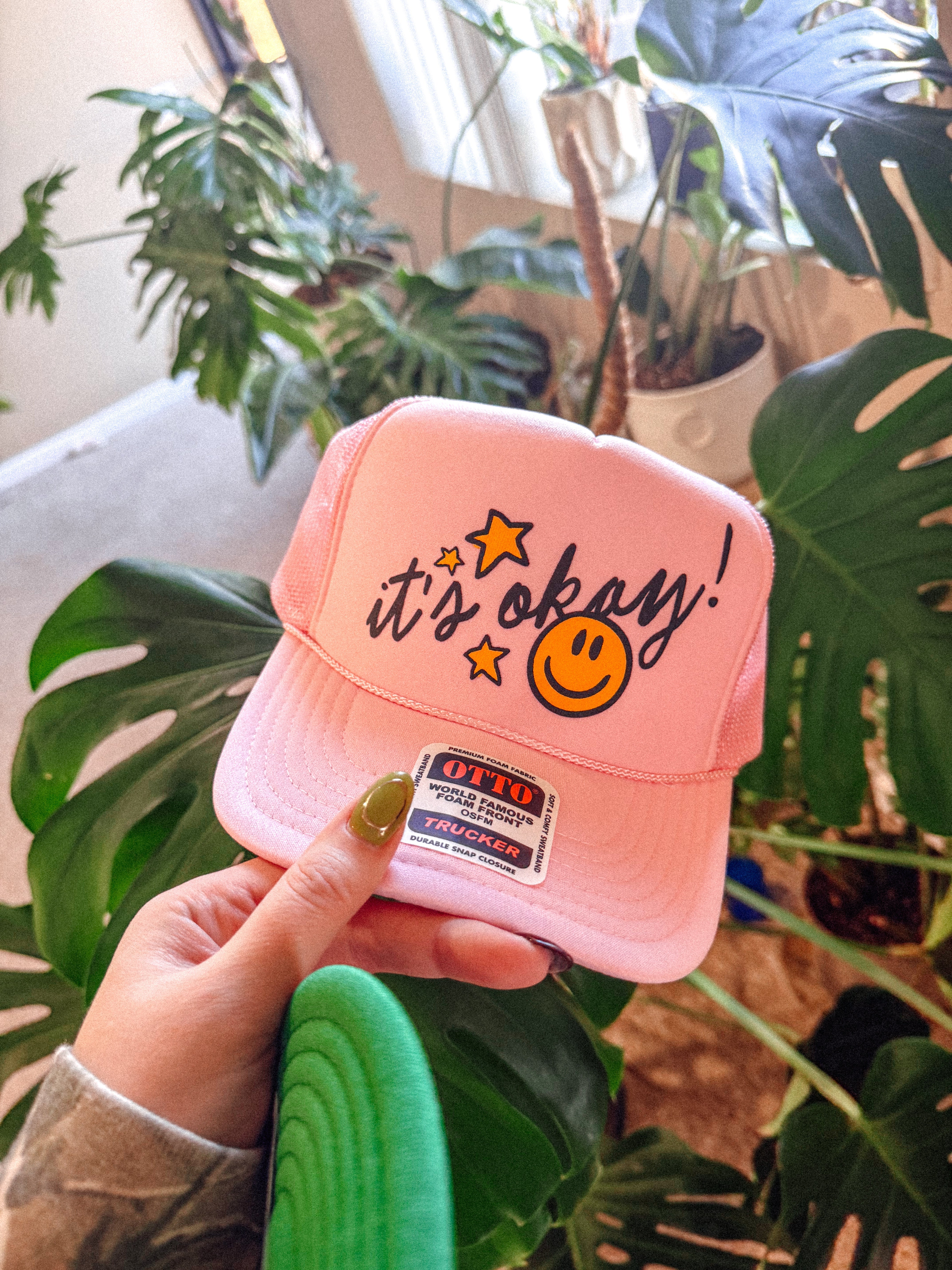 It's Okay! Smile & Star Trucker Hat
