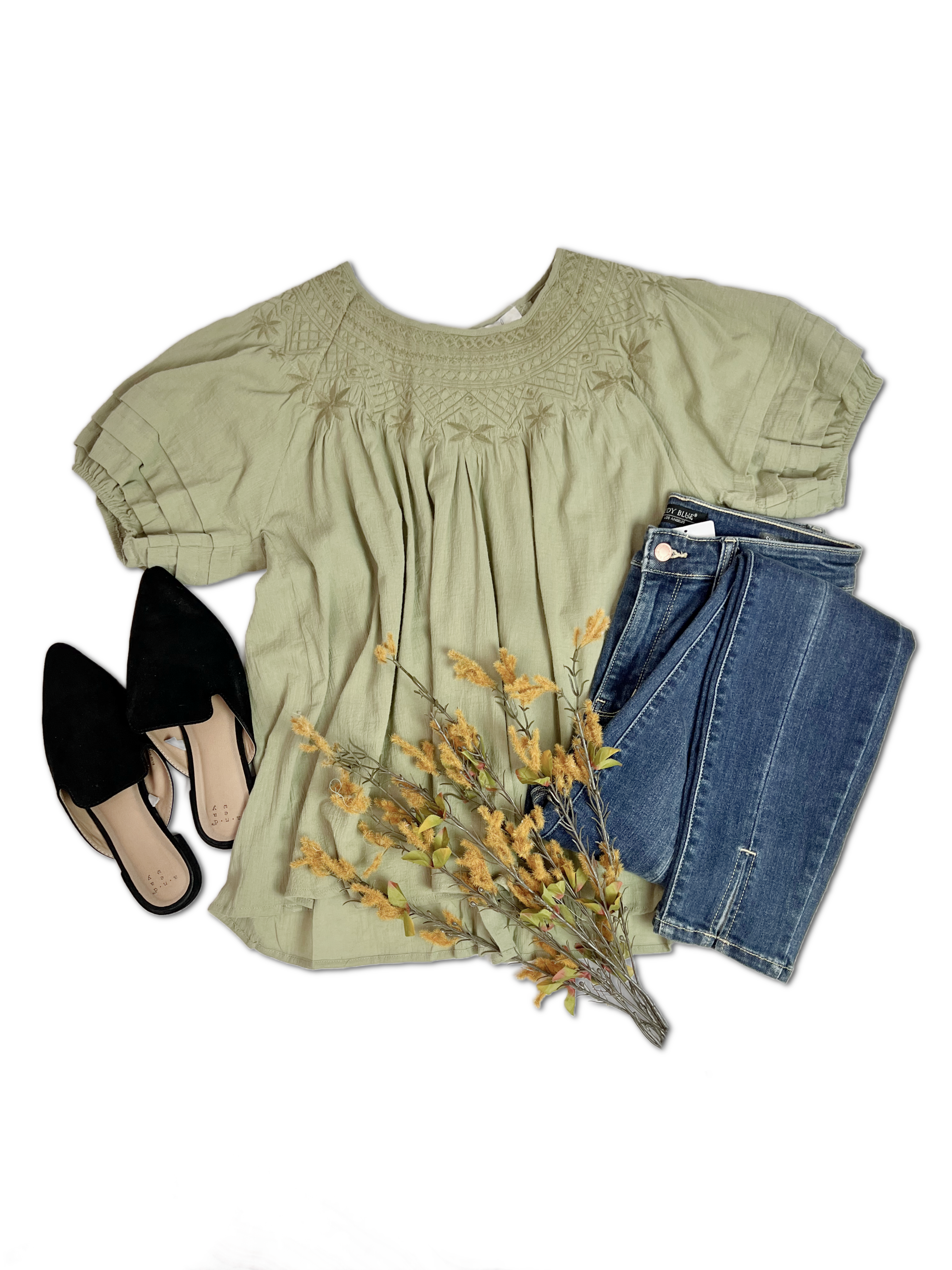 Sultry in Sage - Short Sleeve