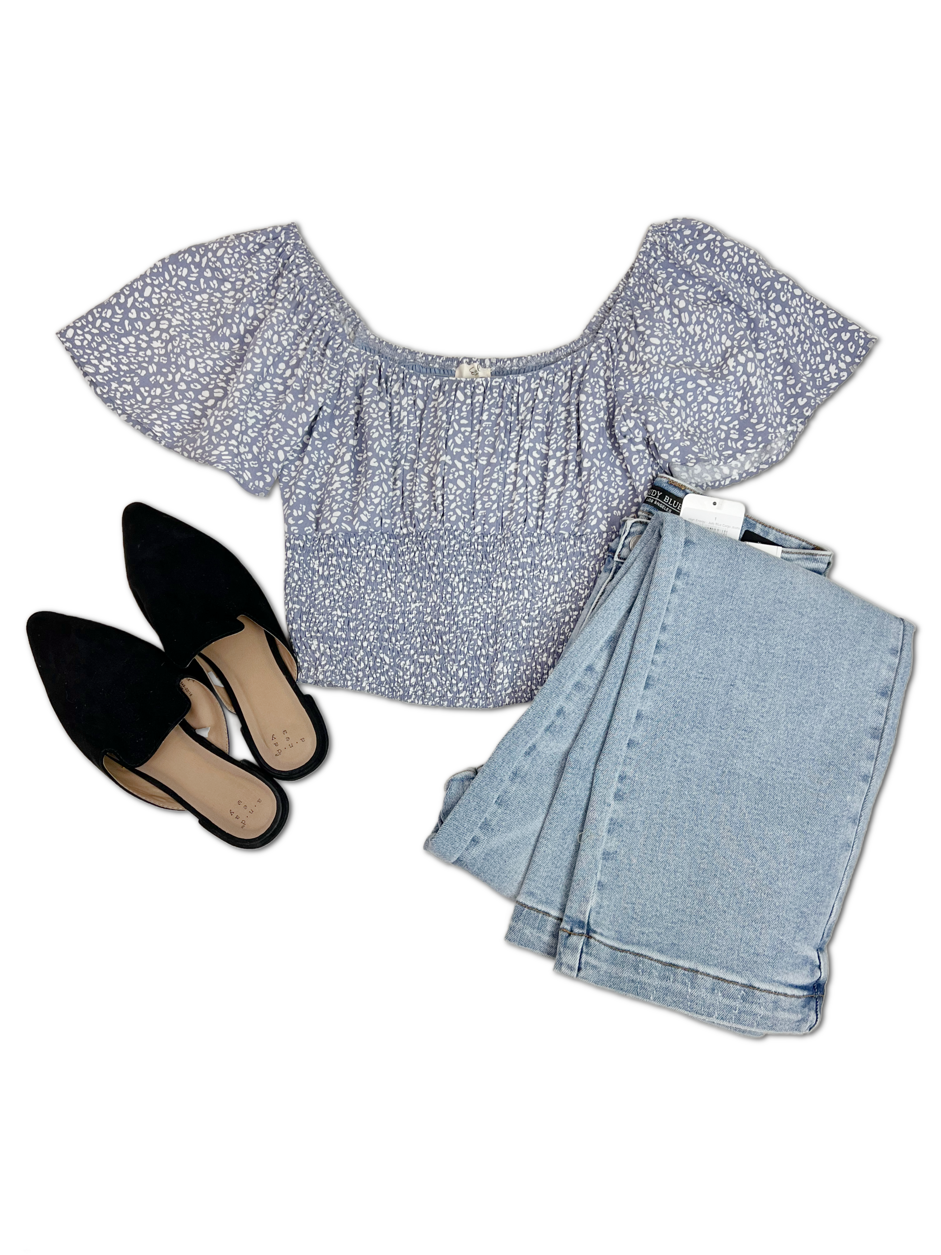 Valley Ready Crop Top - Faded Denim