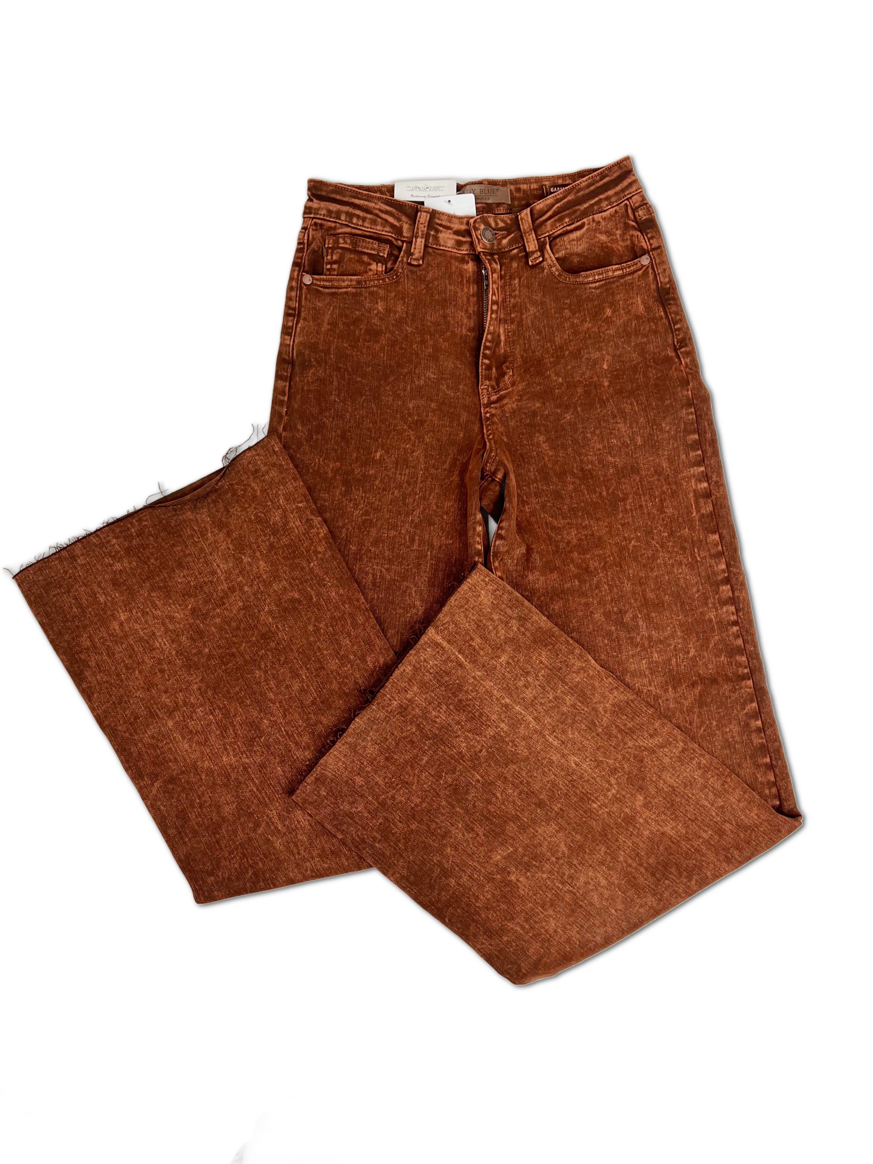 Pumpkin Spice Retro Wide Jeans