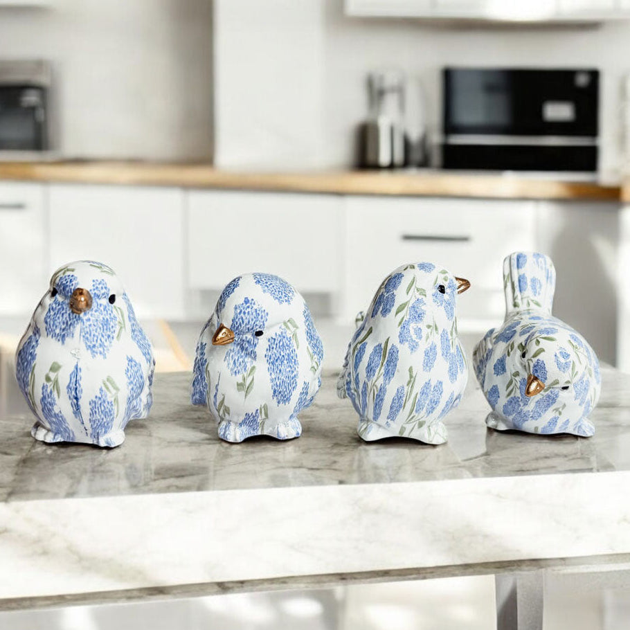 Blue Hydrangea Birds