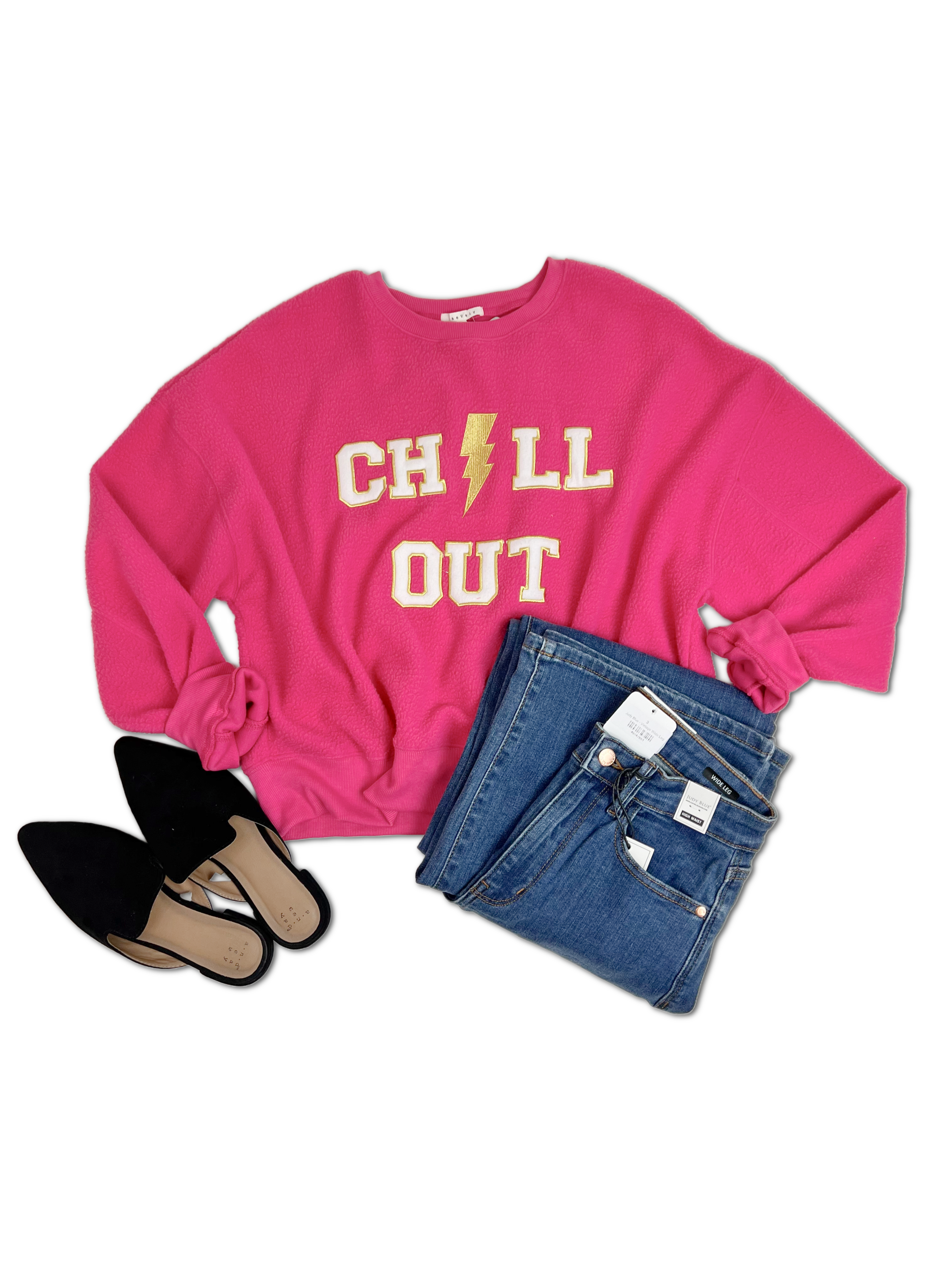 Bolt Up & Chill Out Fuchsia Sweater