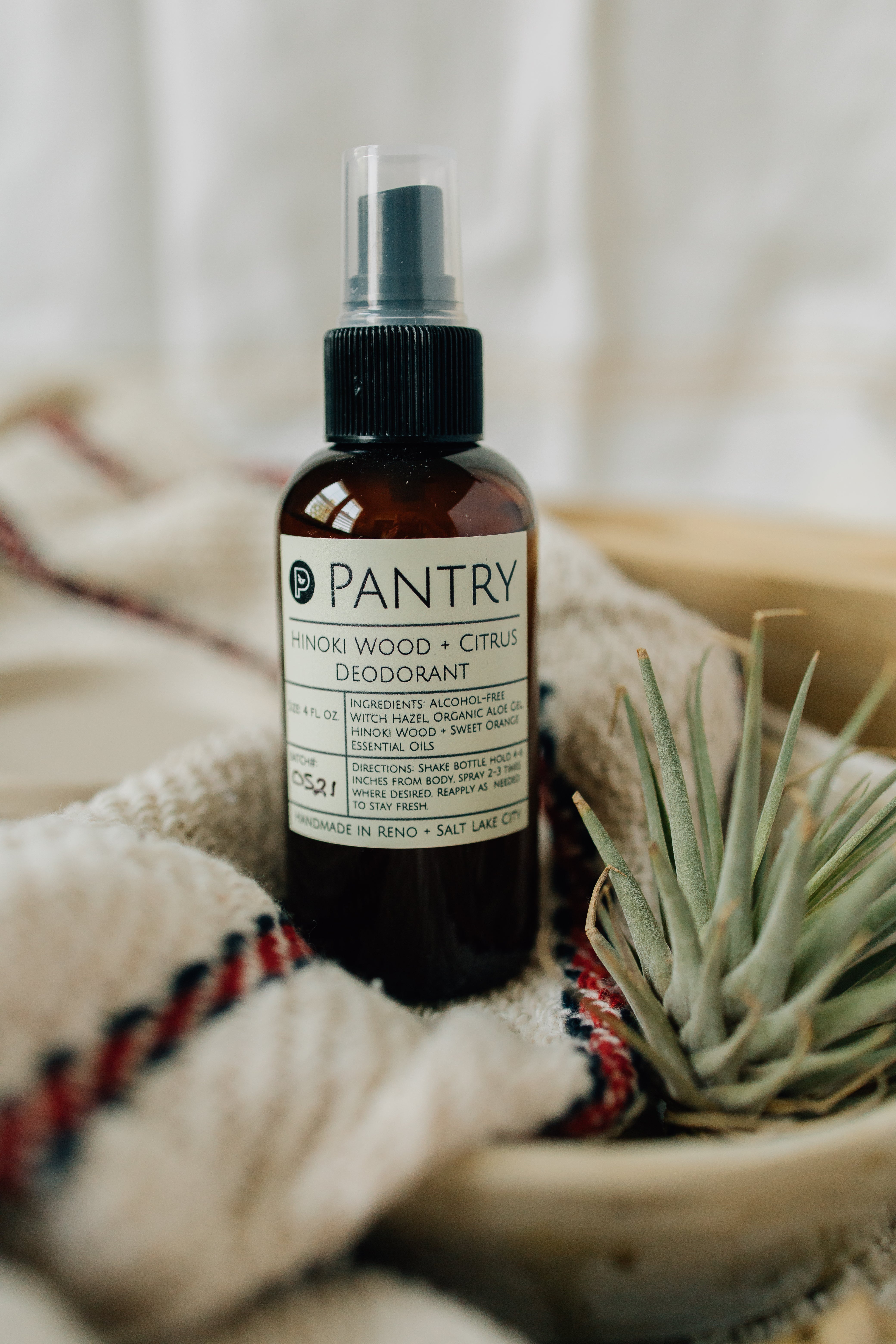 Natural Spray Deodorant – Hinoki Wood + Citrus