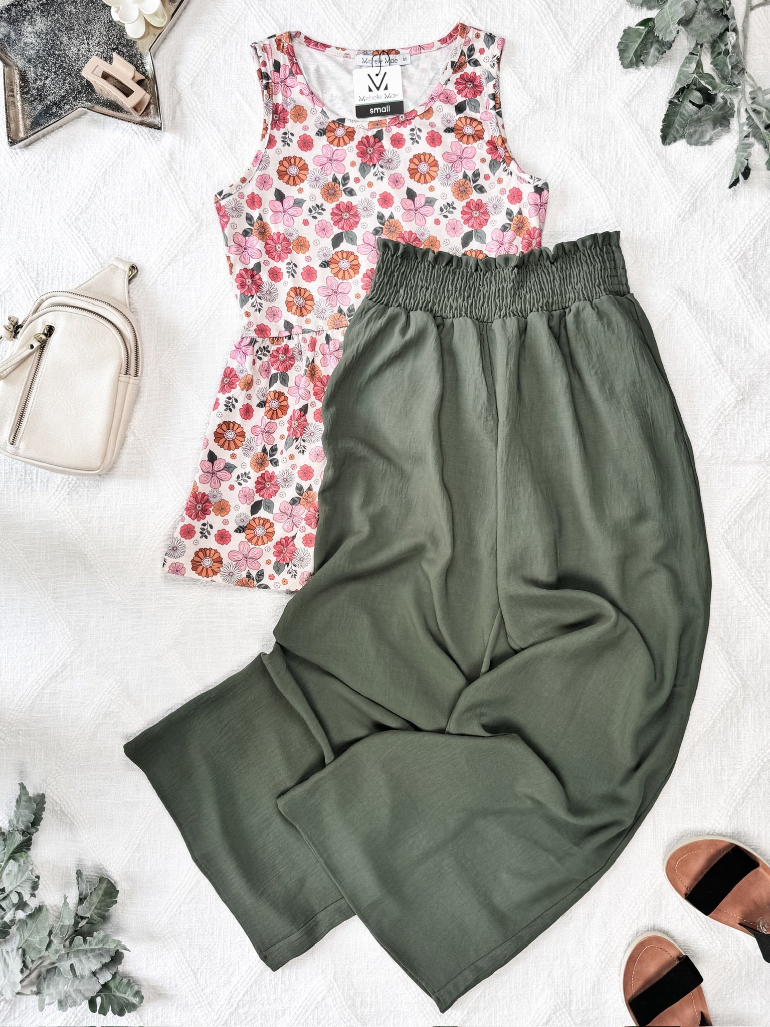 Presley Palazzo Pants - Olive