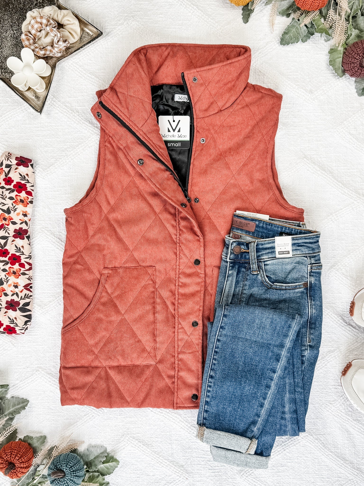 Corduroy Vest - Pumpkin