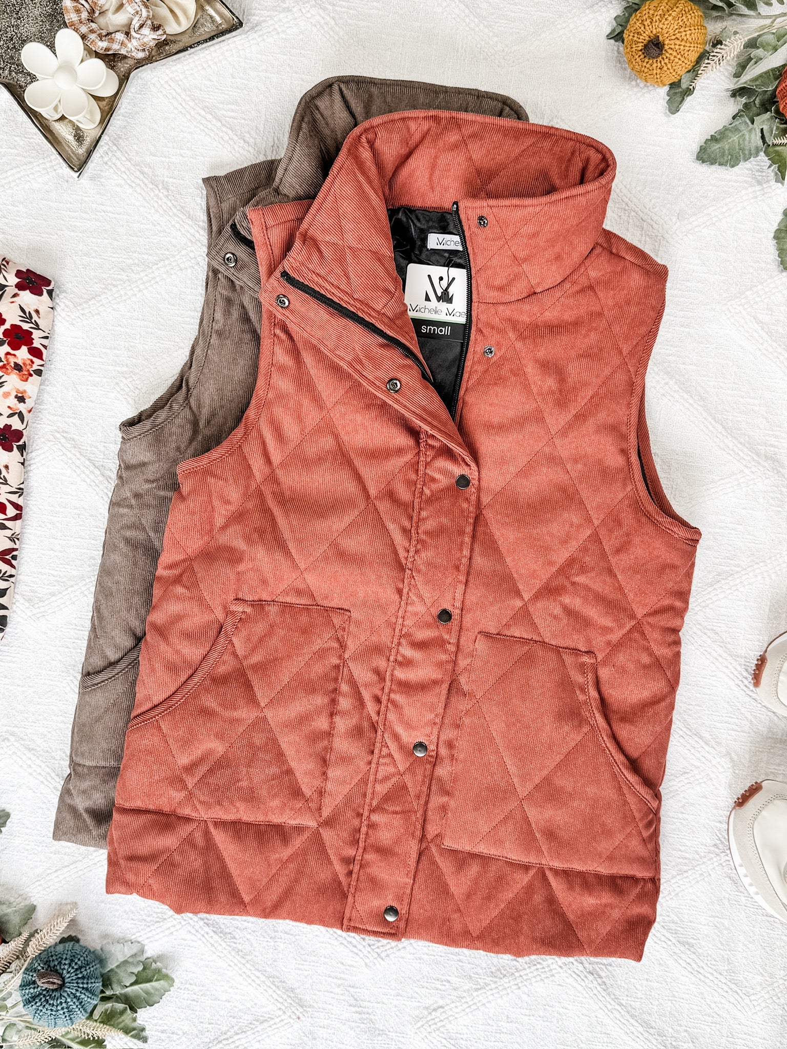 Corduroy Vest - Mocha