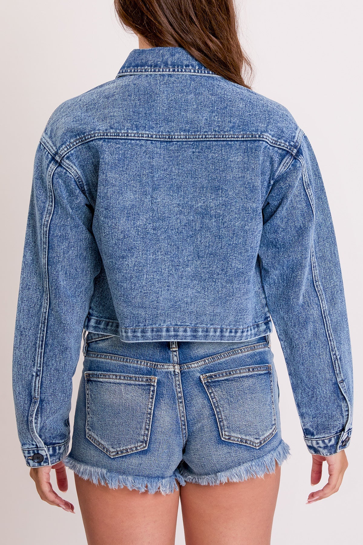 Cropped Trucker Denim Jacket
